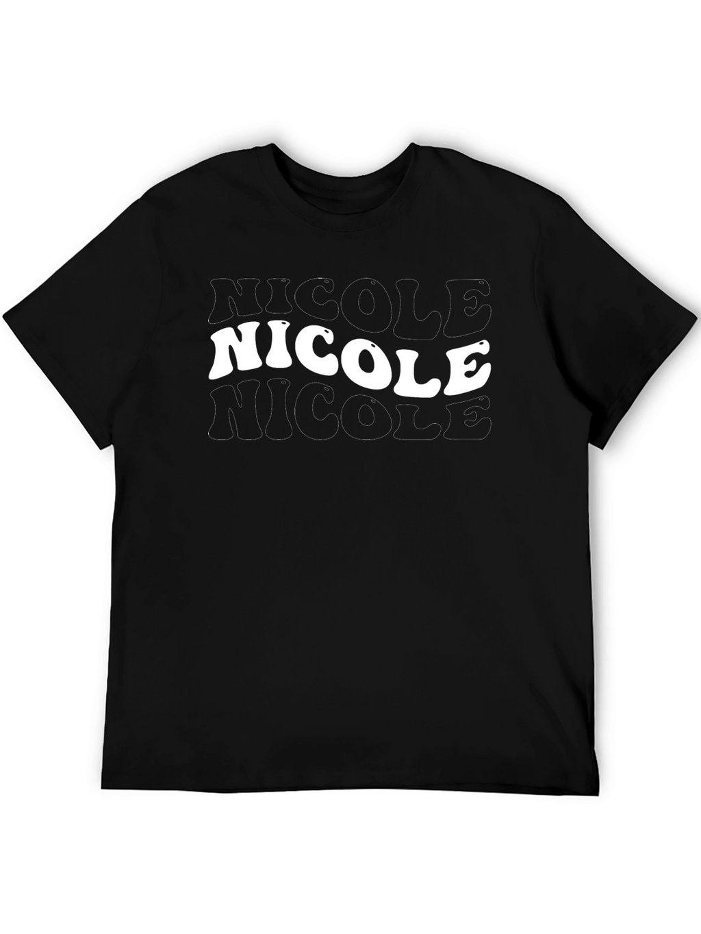 Nicole Retro T-Shirt - Black