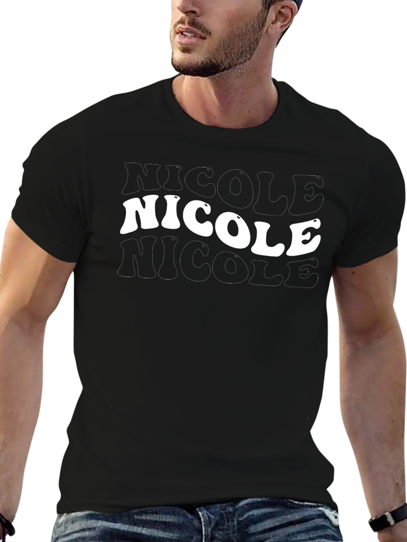 Nicole Retro T-Shirt - Black