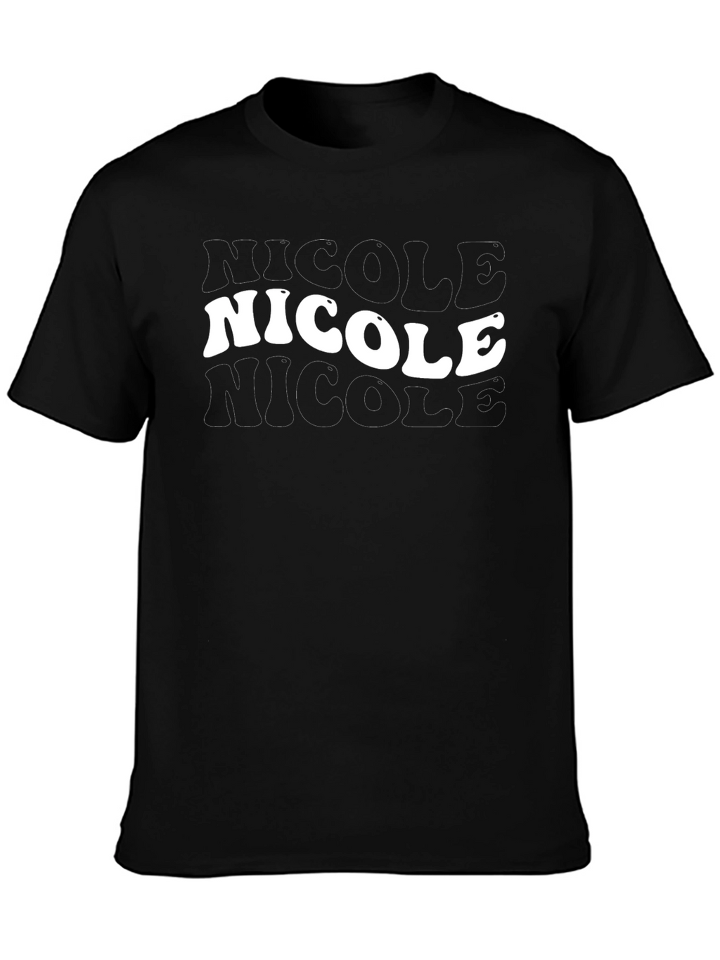Nicole Retro T-Shirt - Black