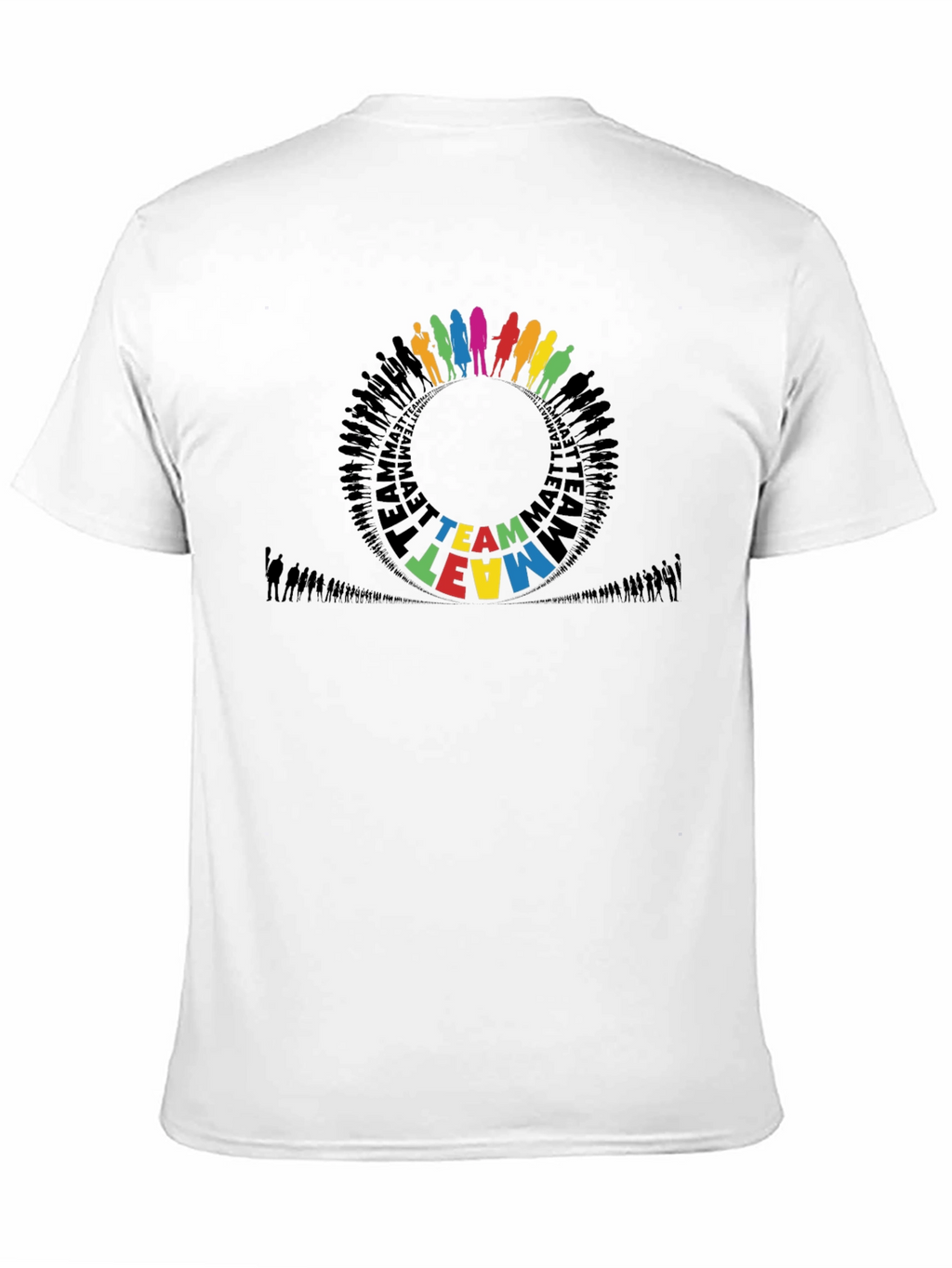 Teamwork Circle Graphic Black T-Shirt