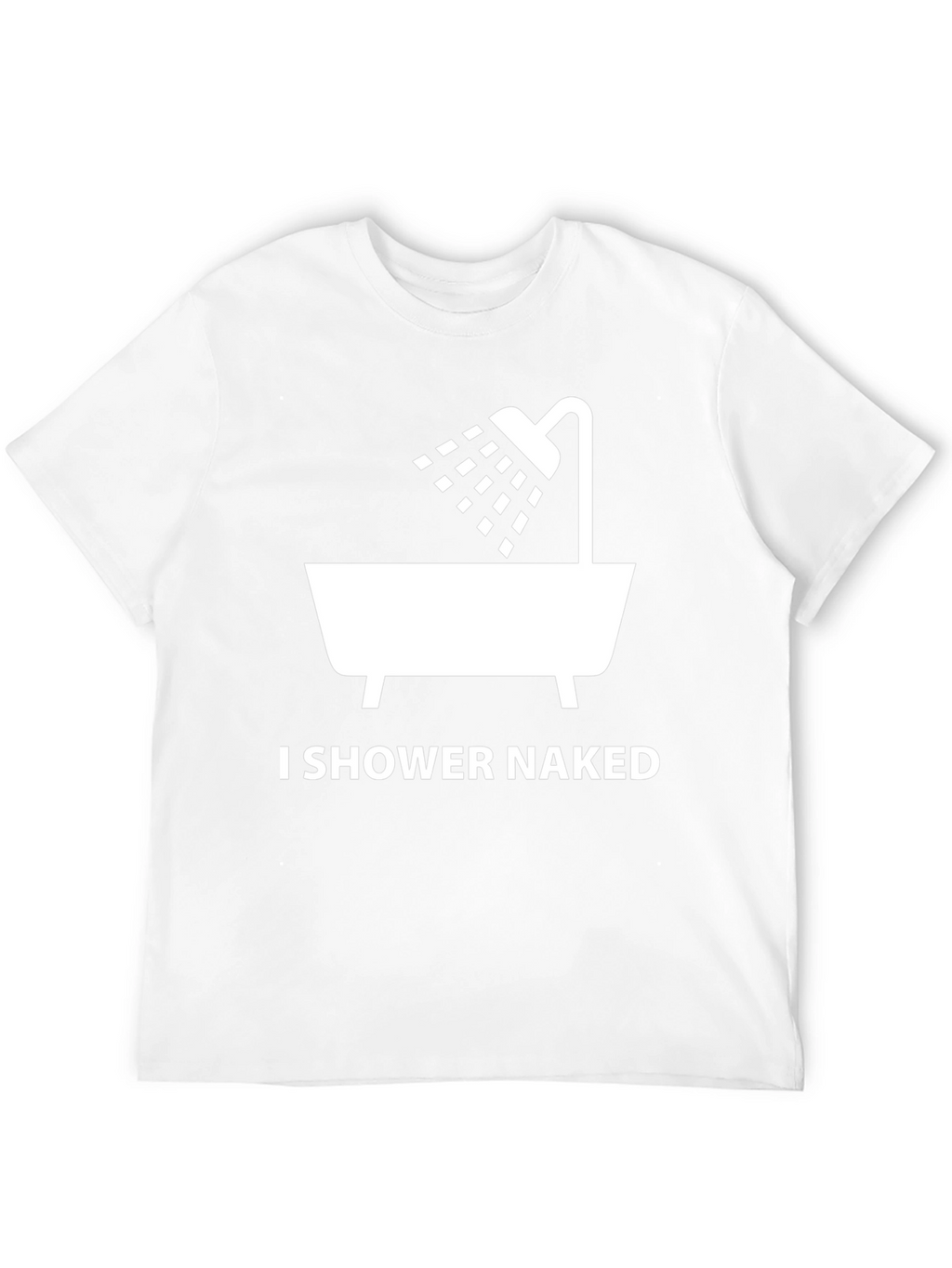 Humorous I Shower Naked Graphic Tee - Black