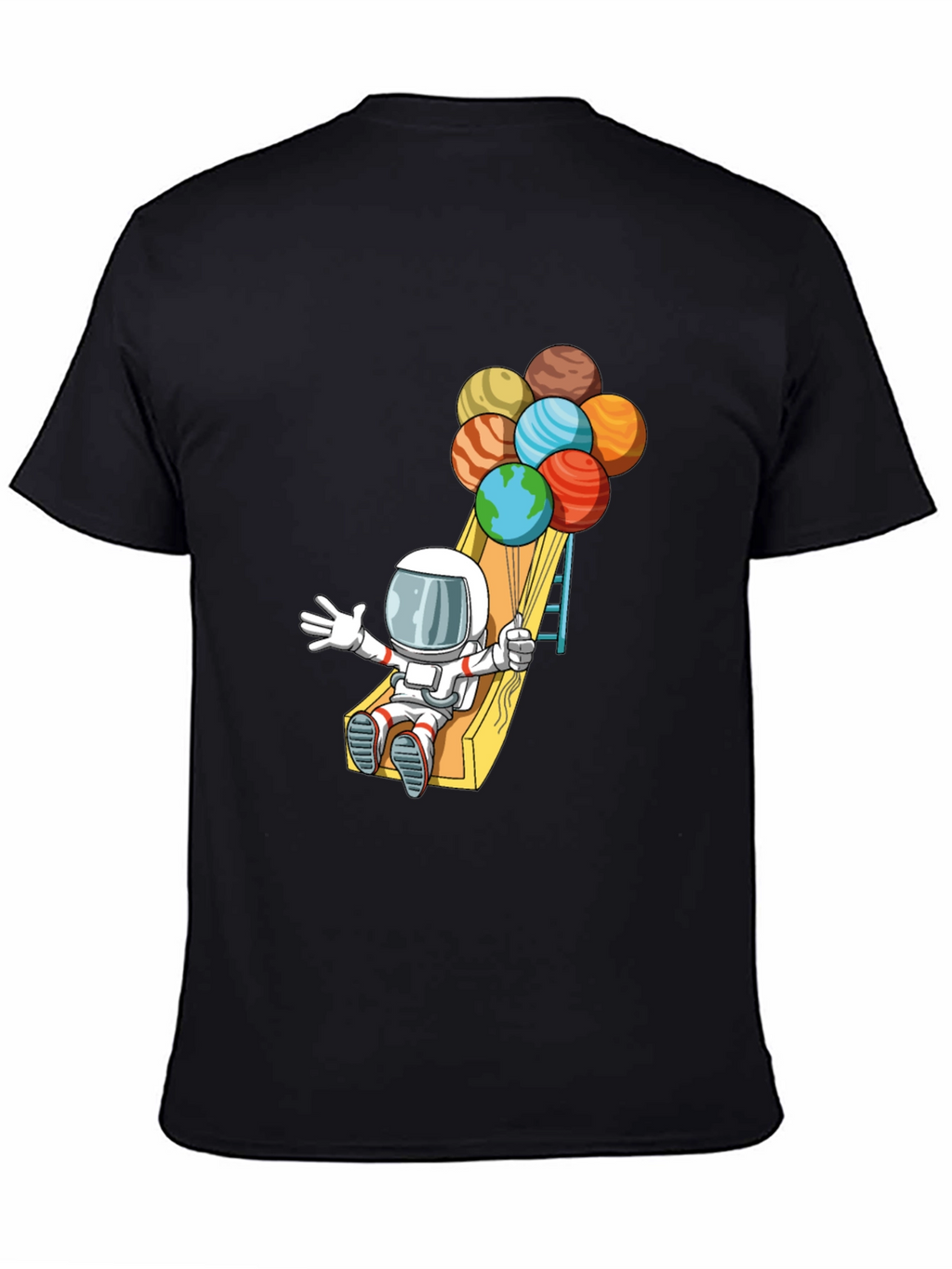 Astronaut Planet Balloons Graphic Tee