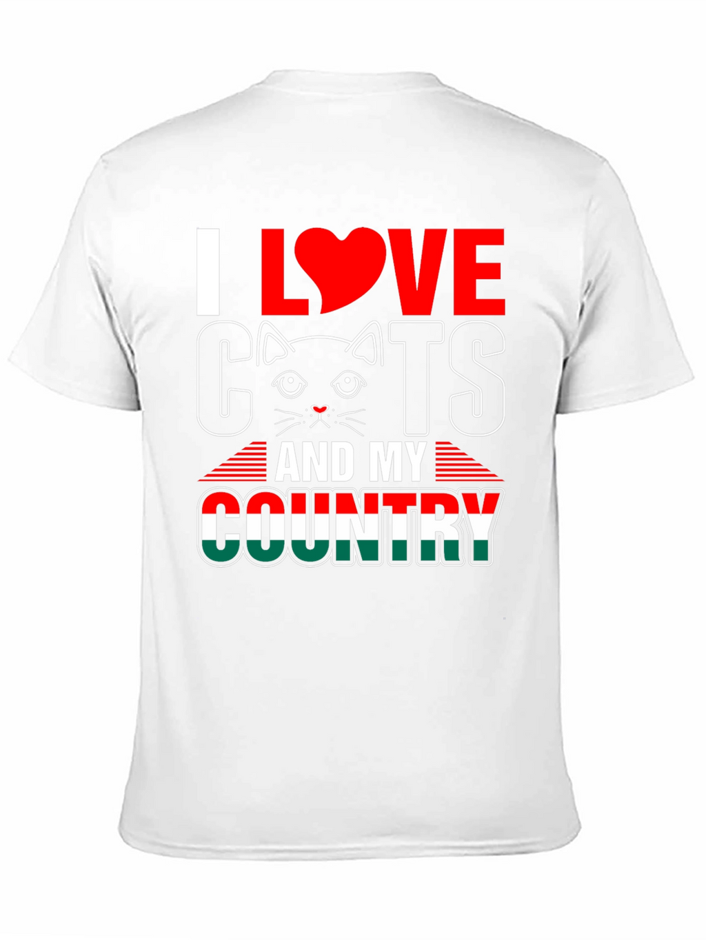 I Love Cats and My Country Graphic T-Shirt