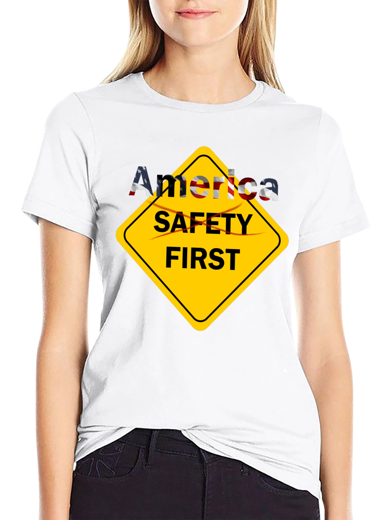 America Safety First T-Shirt - Patriotic Tee