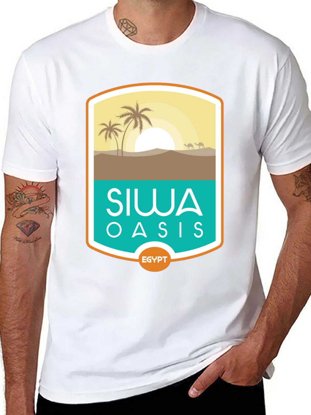 Siwa Oasis Egypt Tee - Desert Scene Graphic T-Shirt