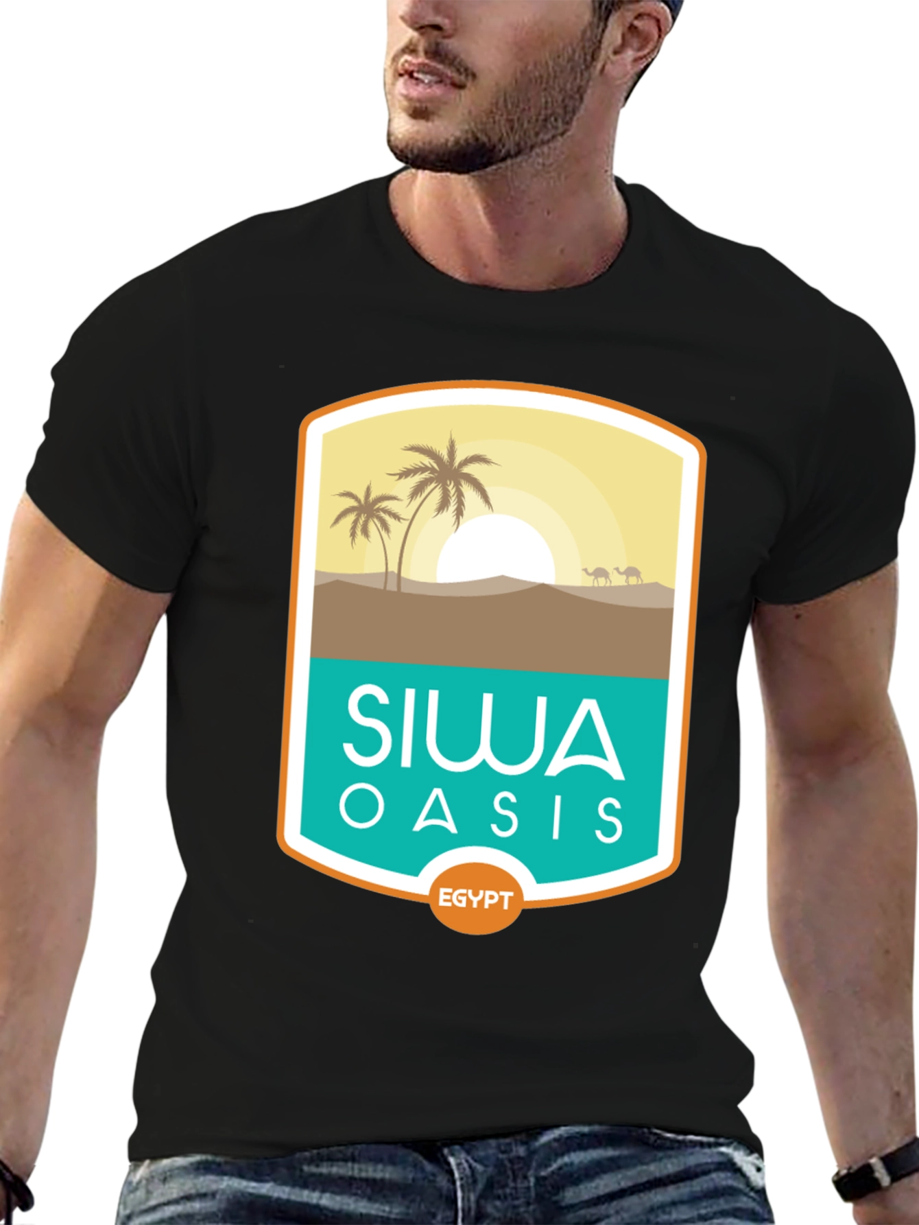 Siwa Oasis Egypt Tee - Desert Scene Graphic T-Shirt