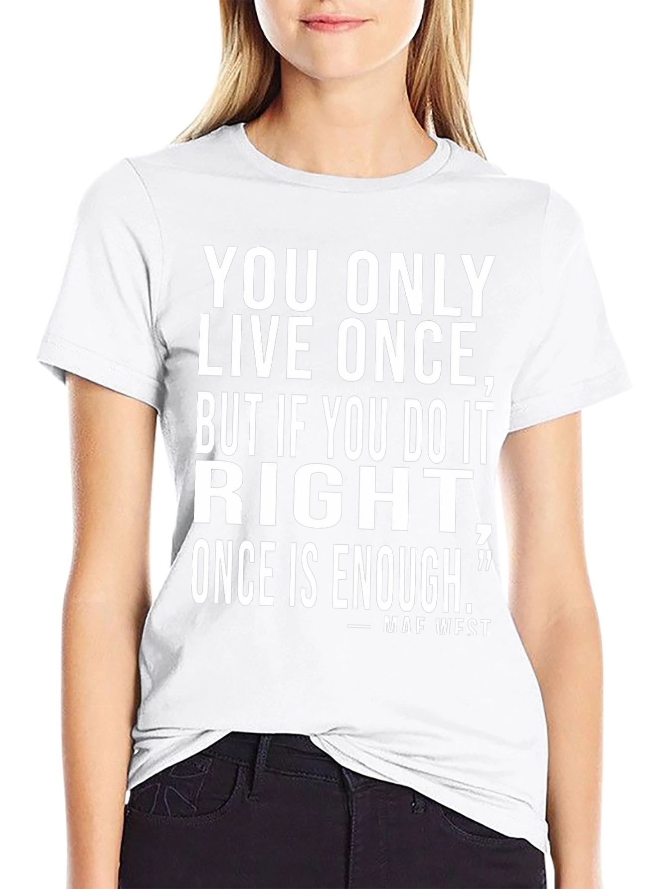 YOLO Mae West Quote Graphic Tee
