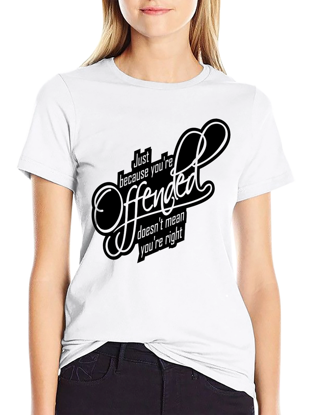 Offended? Funny Graphic Tee - Premium Cotton T-Shirt