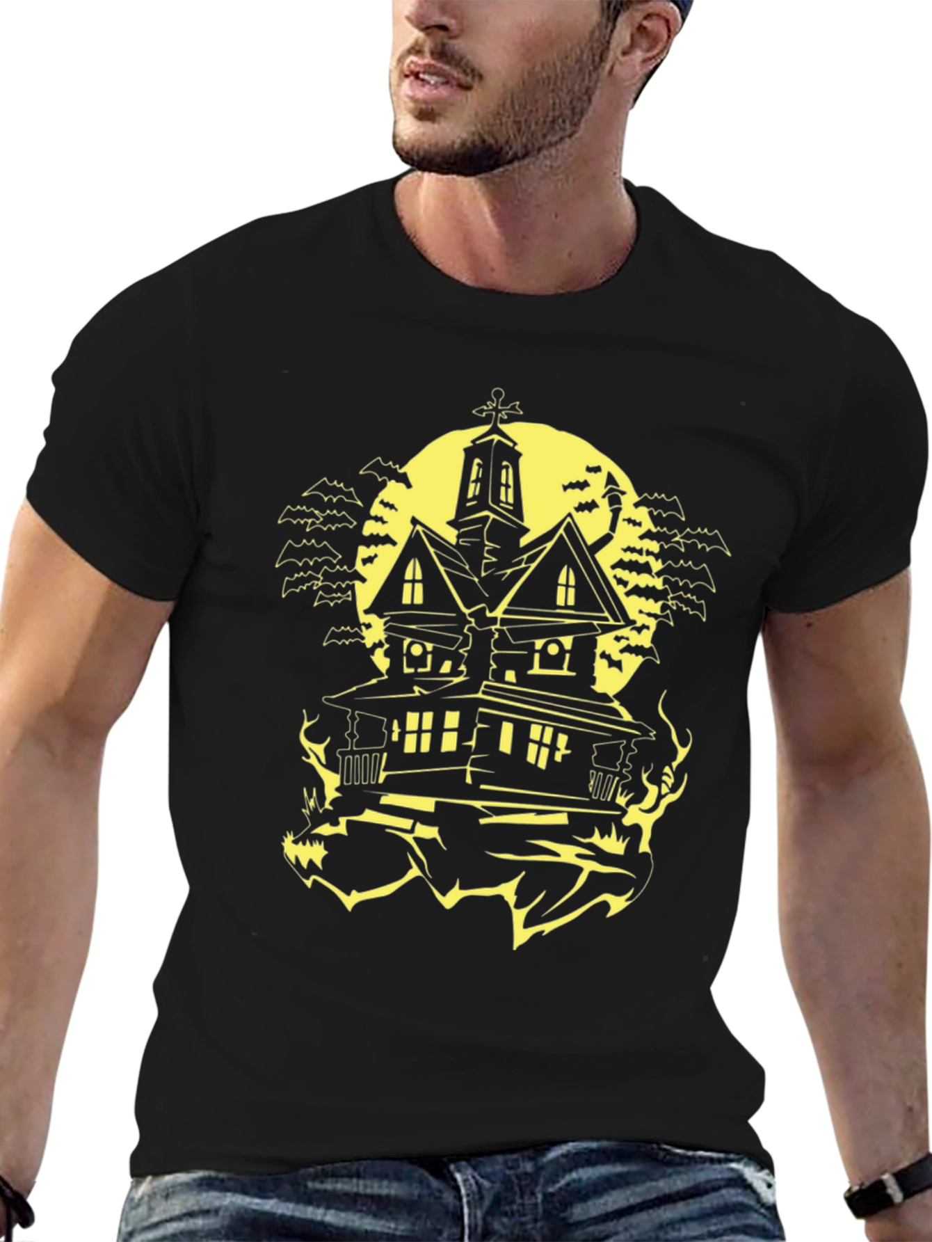 Halloween Haunted House T-Shirt - Spooky Season Tee
