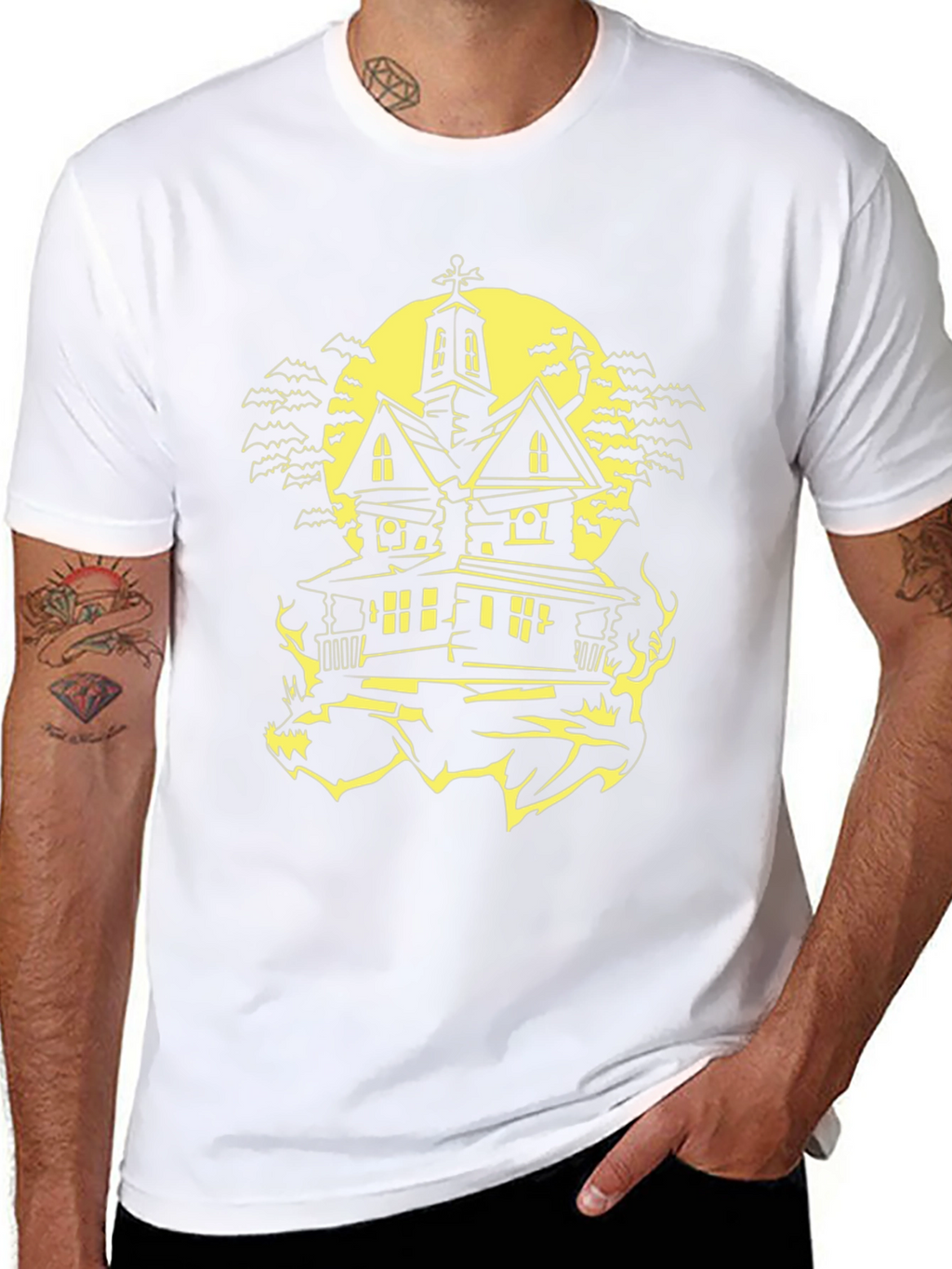 Halloween Haunted House T-Shirt - Spooky Season Tee