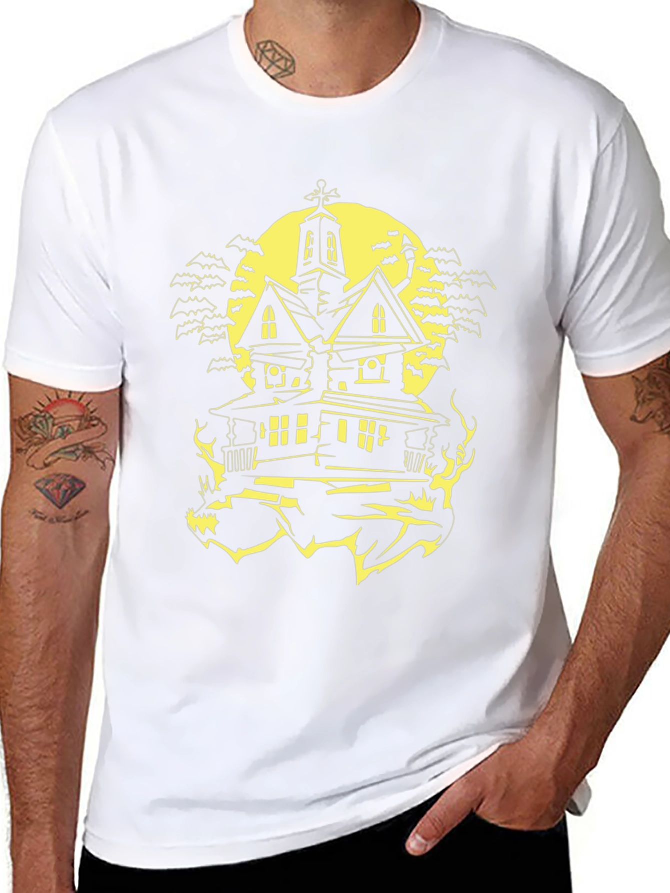 Halloween Haunted House T-Shirt - Spooky Season Tee
