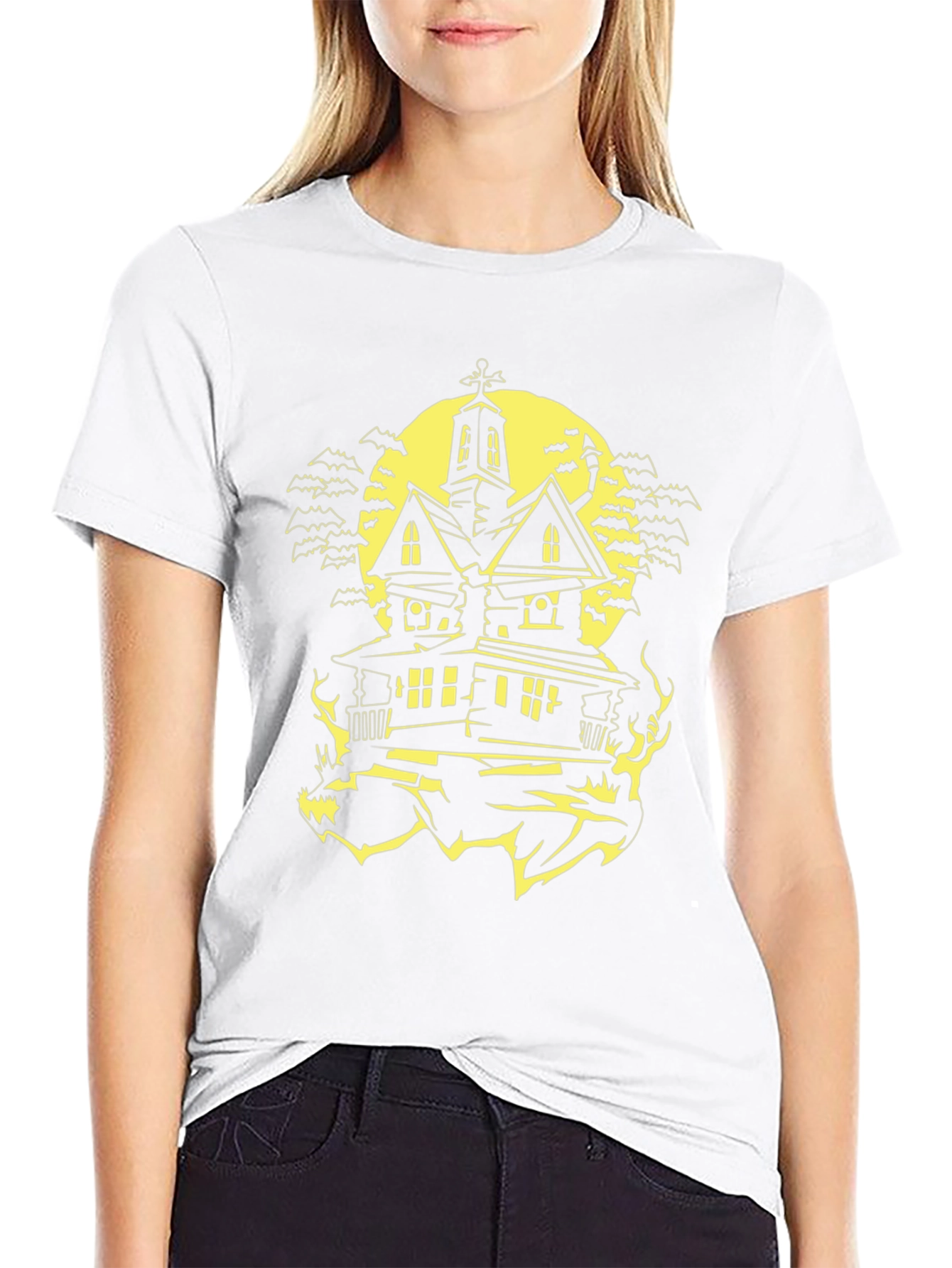 Halloween Haunted House T-Shirt - Spooky Season Tee