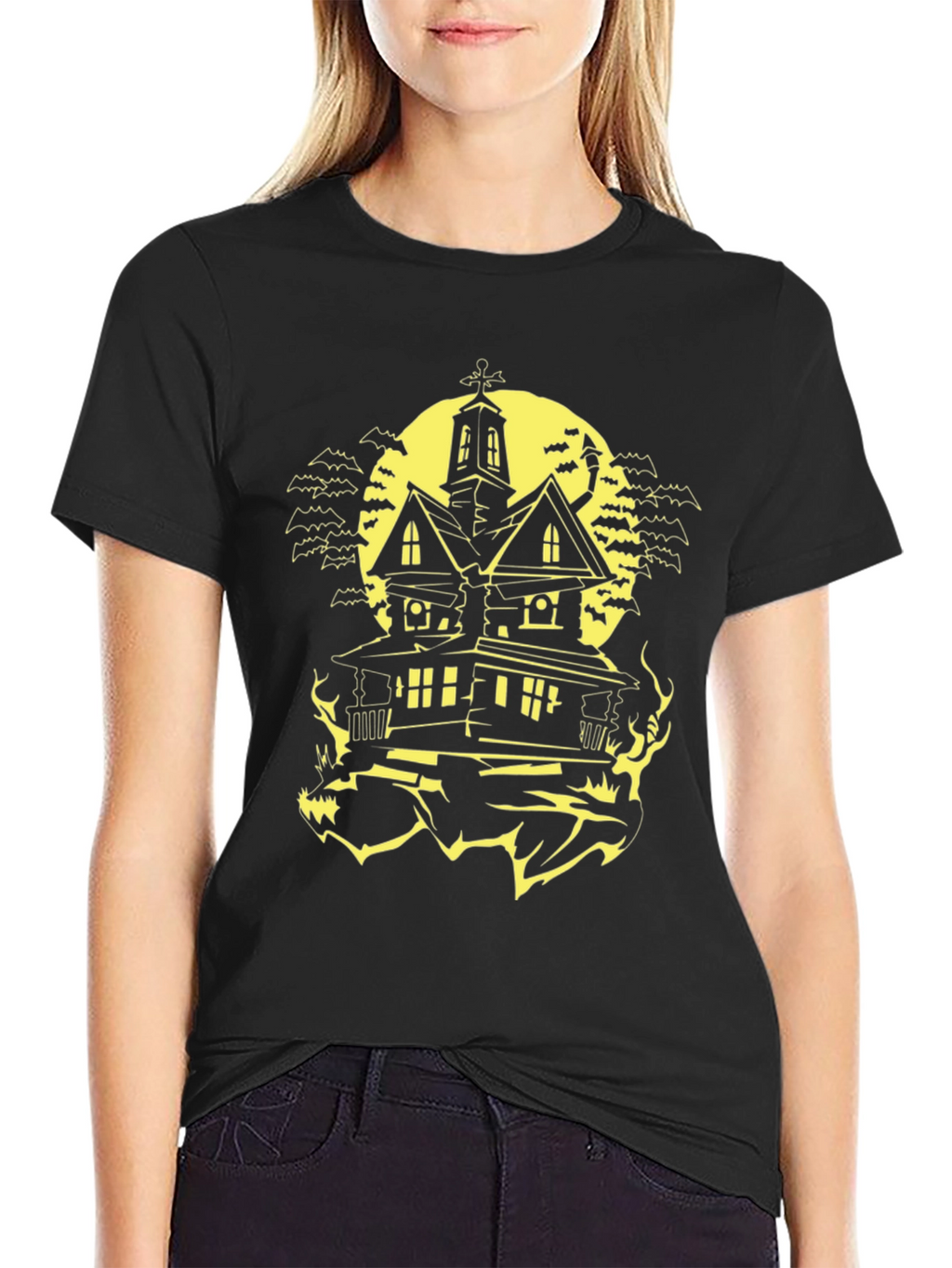 Halloween Haunted House T-Shirt - Spooky Season Tee
