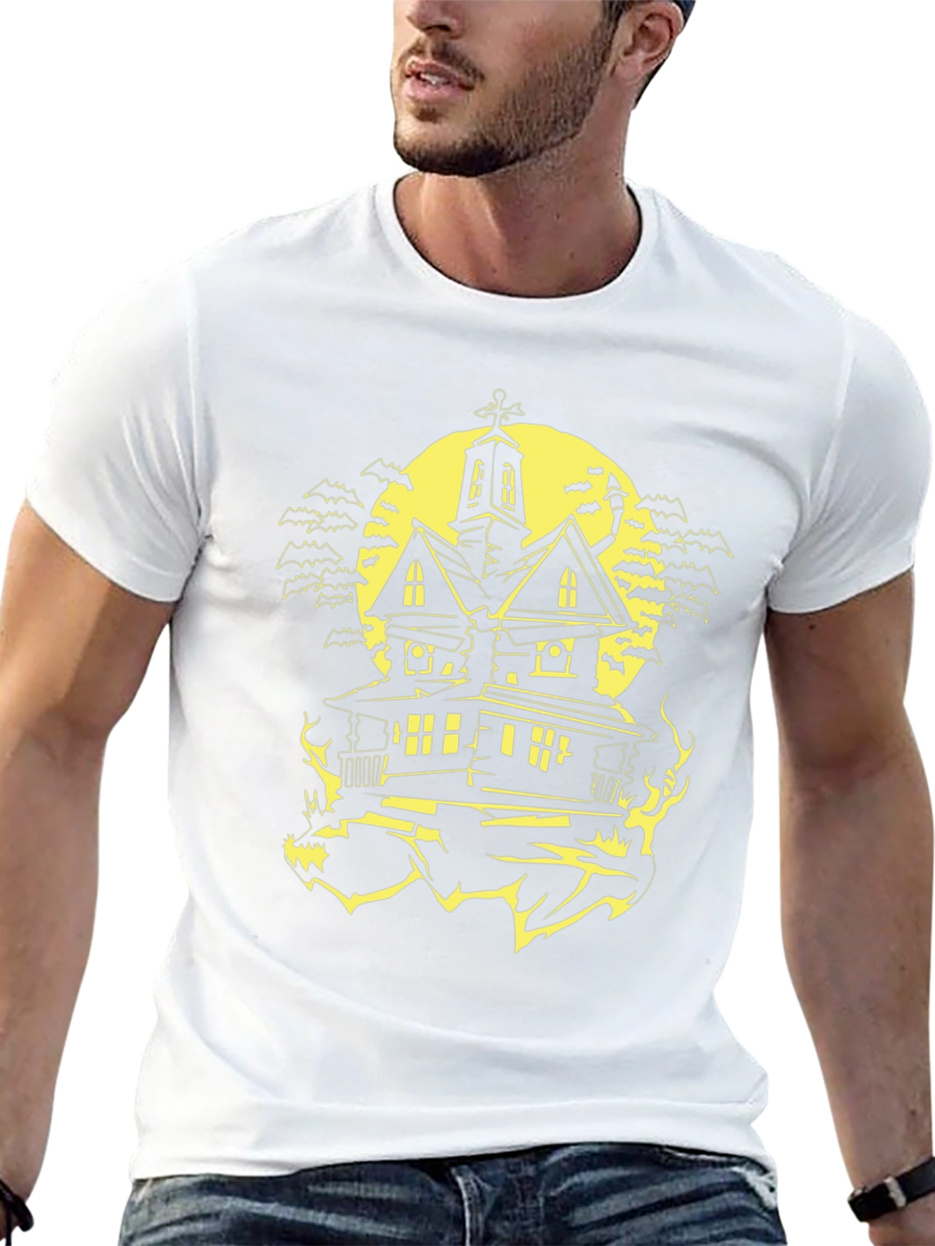 Halloween Haunted House T-Shirt - Spooky Season Tee