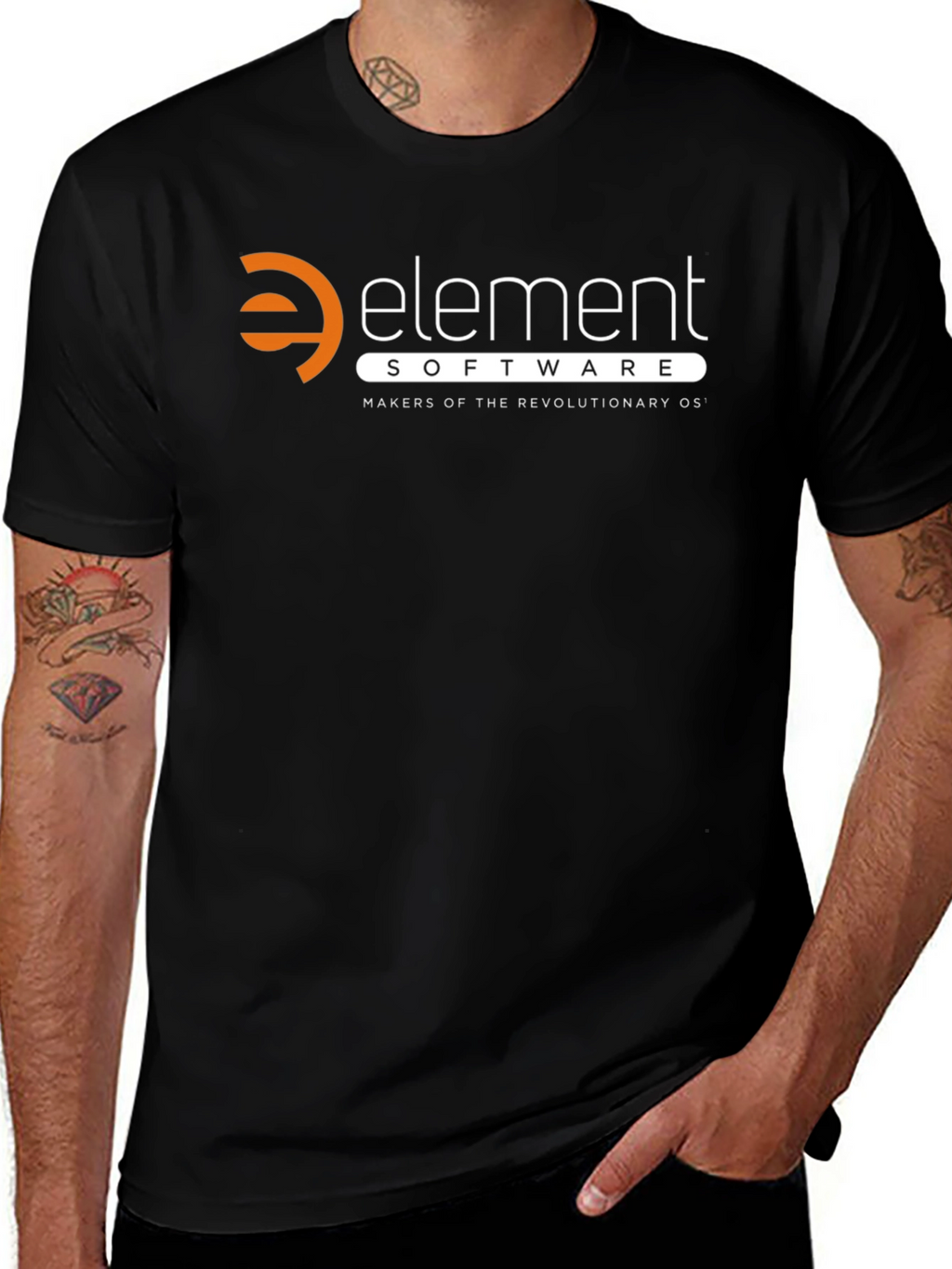 Element Software Black T-Shirt - Revolutionary OS