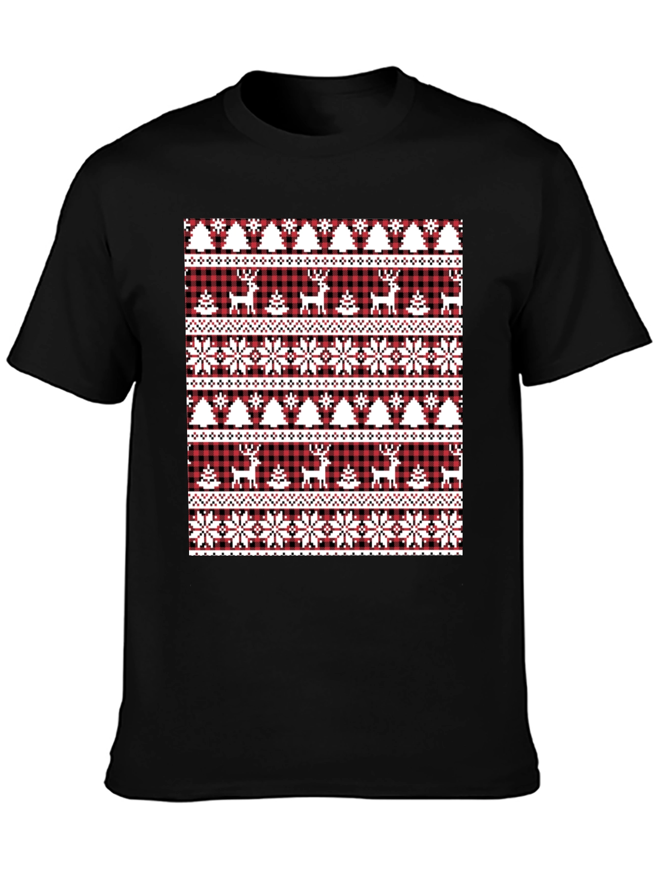 Festive Christmas Deer & Tree T-Shirt