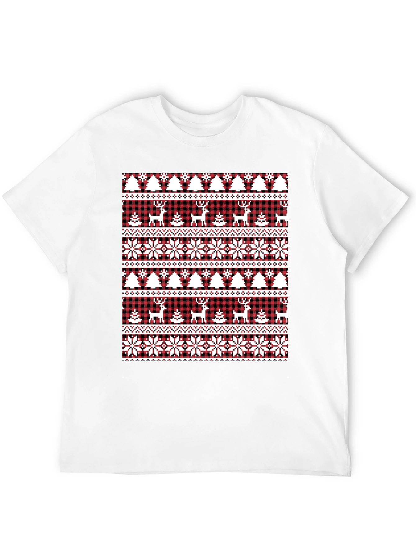 Festive Christmas Deer & Tree T-Shirt