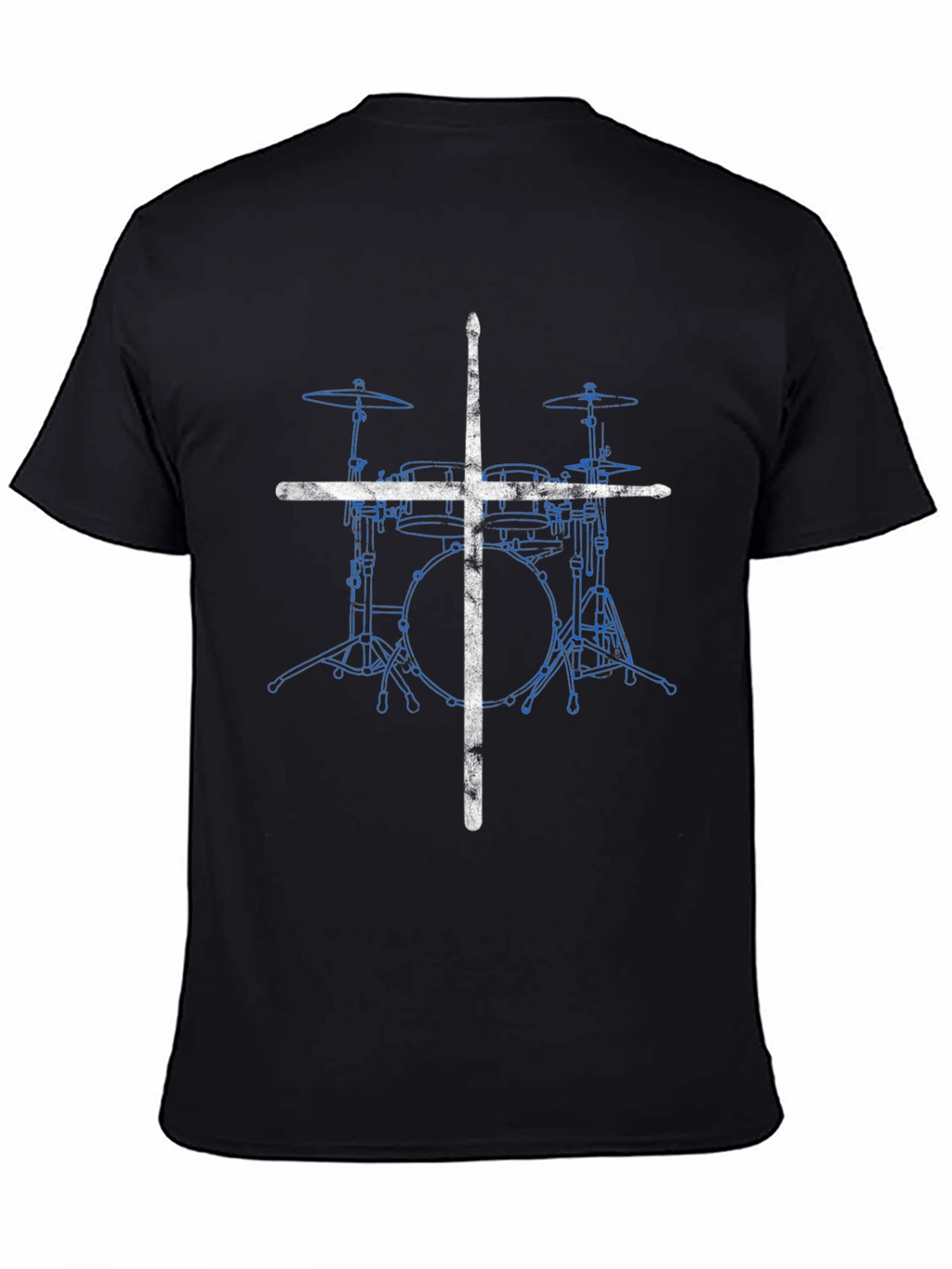 Drum Set T-Shirt with Drumsticks