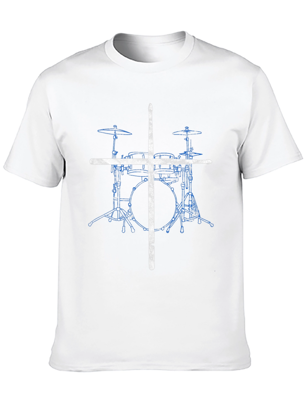 Drum Set T-Shirt with Drumsticks