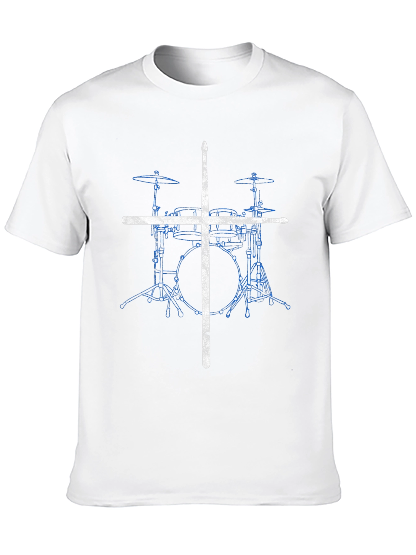 Drum Set T-Shirt with Drumsticks