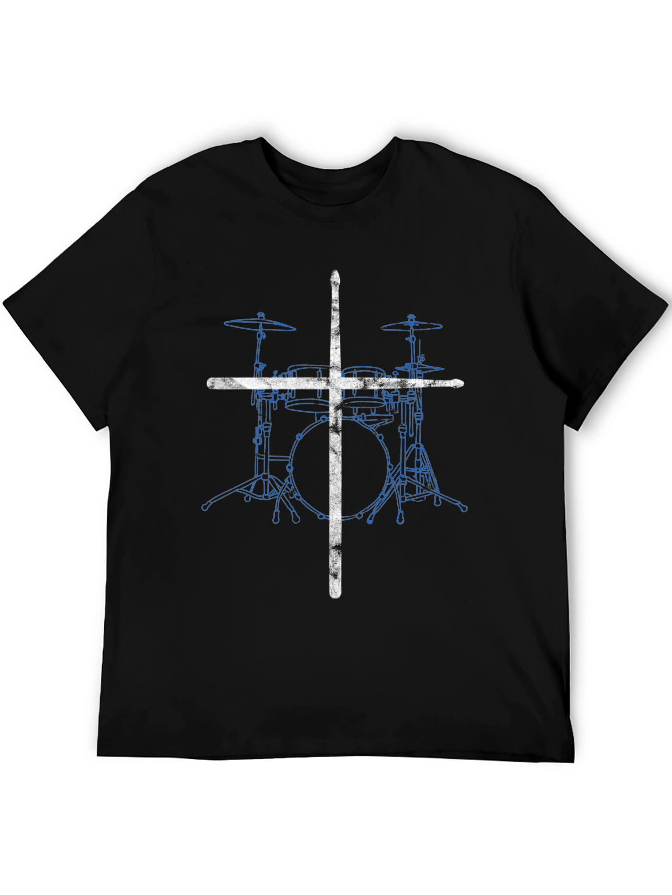 Drum Set T-Shirt with Drumsticks