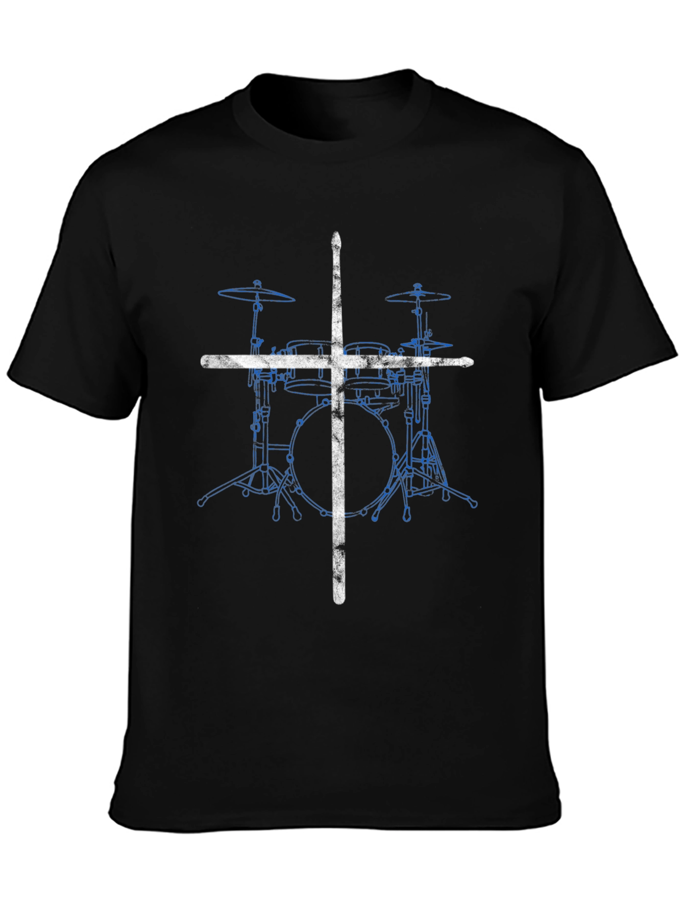 Drum Set T-Shirt with Drumsticks
