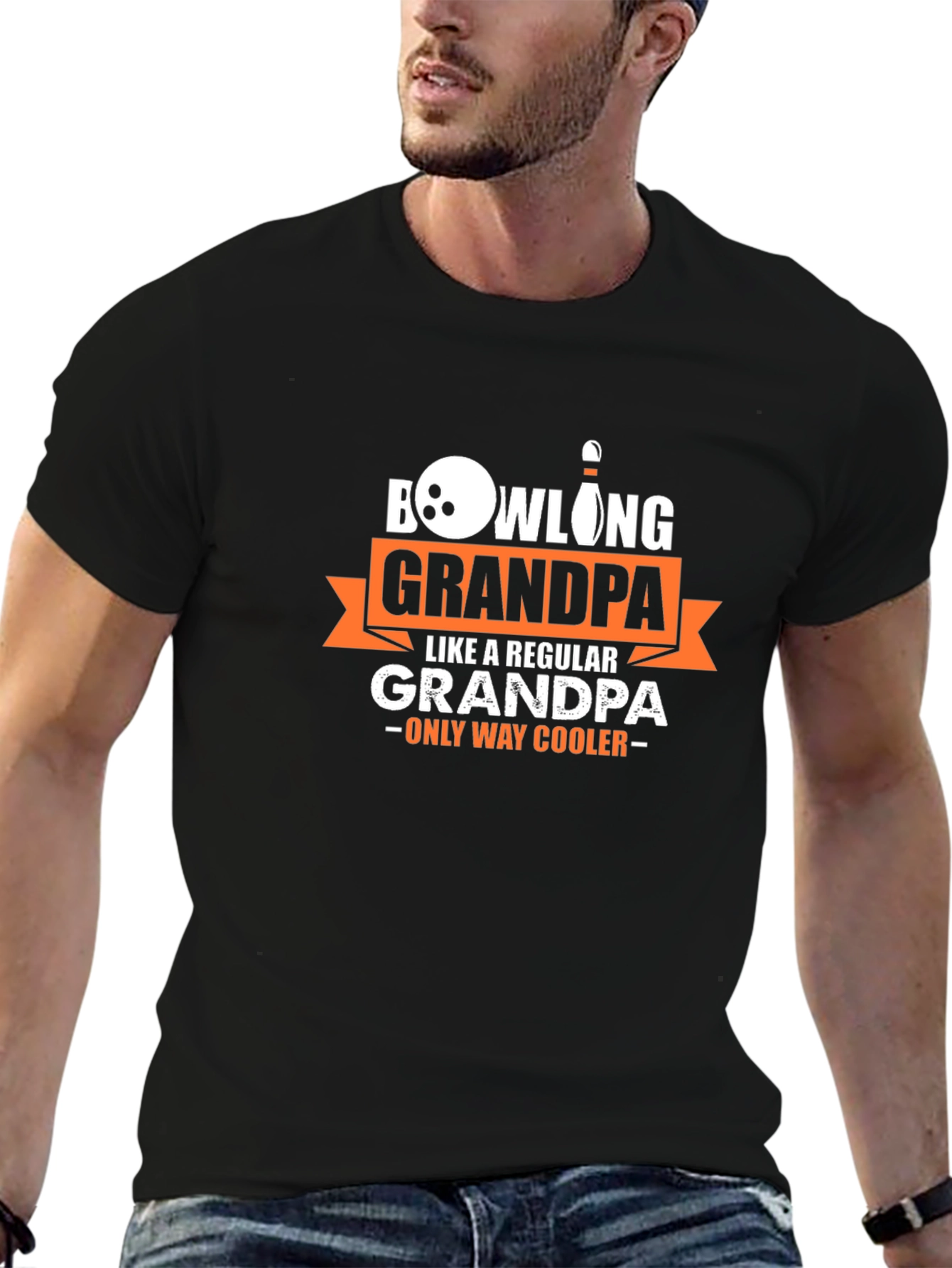 Bowling Grandpa T-Shirt - Regular Grandpa Only Way Cooler