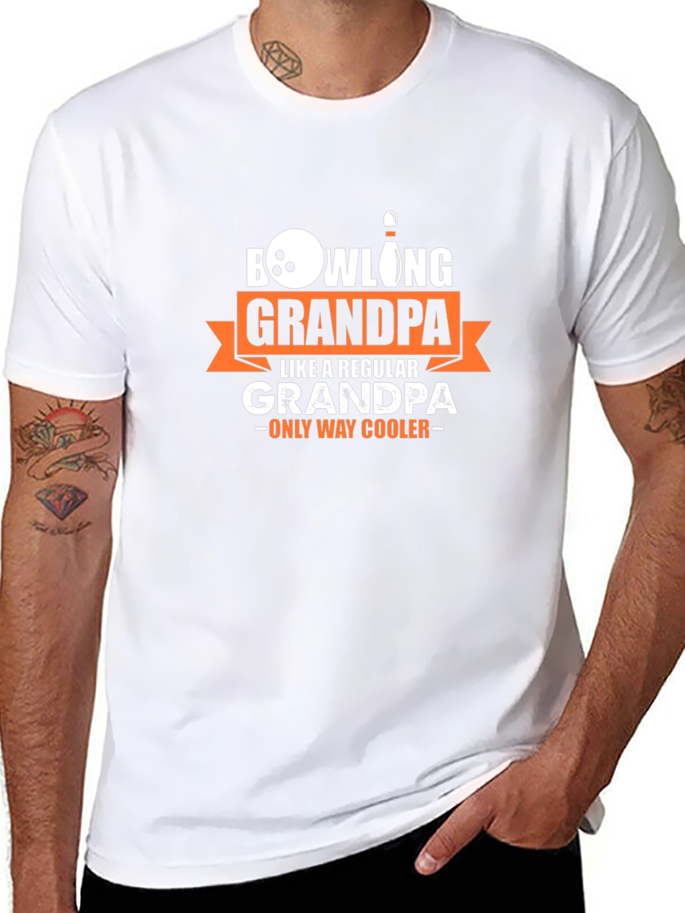 Bowling Grandpa T-Shirt - Regular Grandpa Only Way Cooler