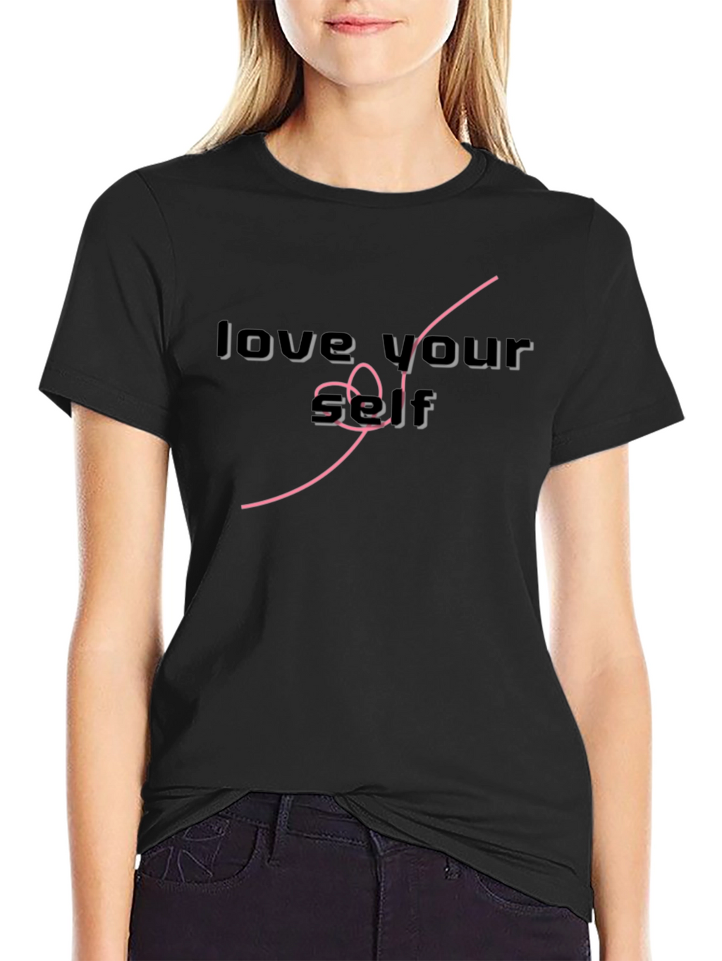 Love Yourself Graphic T-Shirt - Black