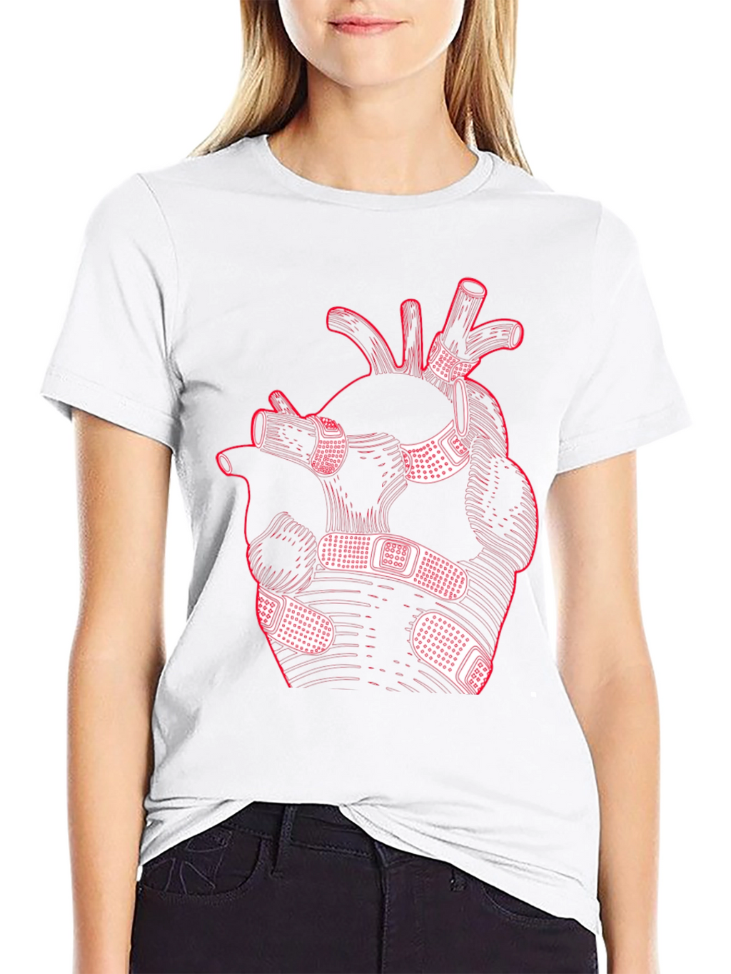 Heart with Bandages Graphic Tee