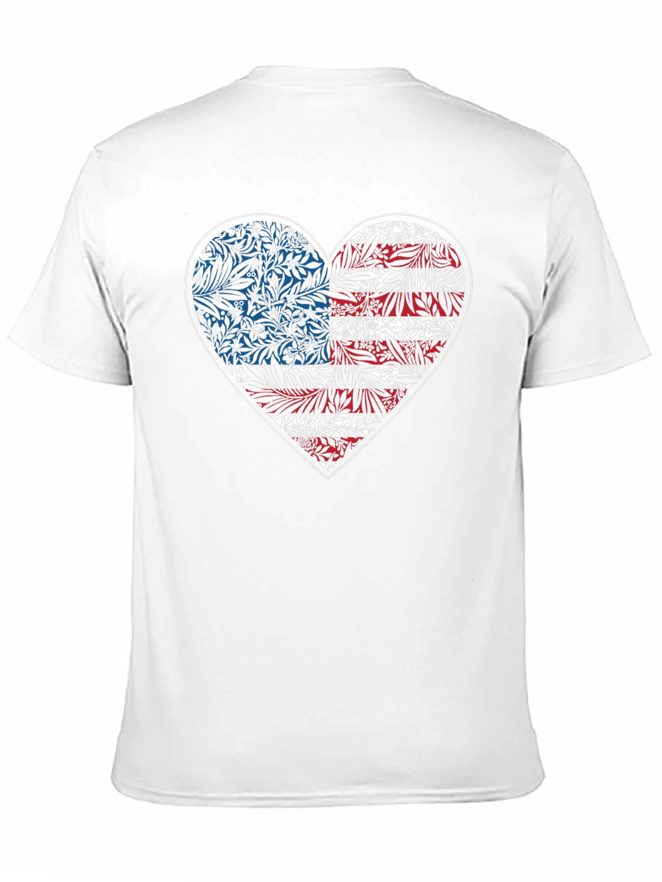 Floral American Flag Heart Graphic Tee