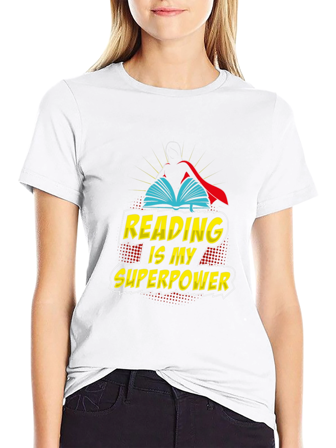 Reading is My Superpower Graphic T-Shirt