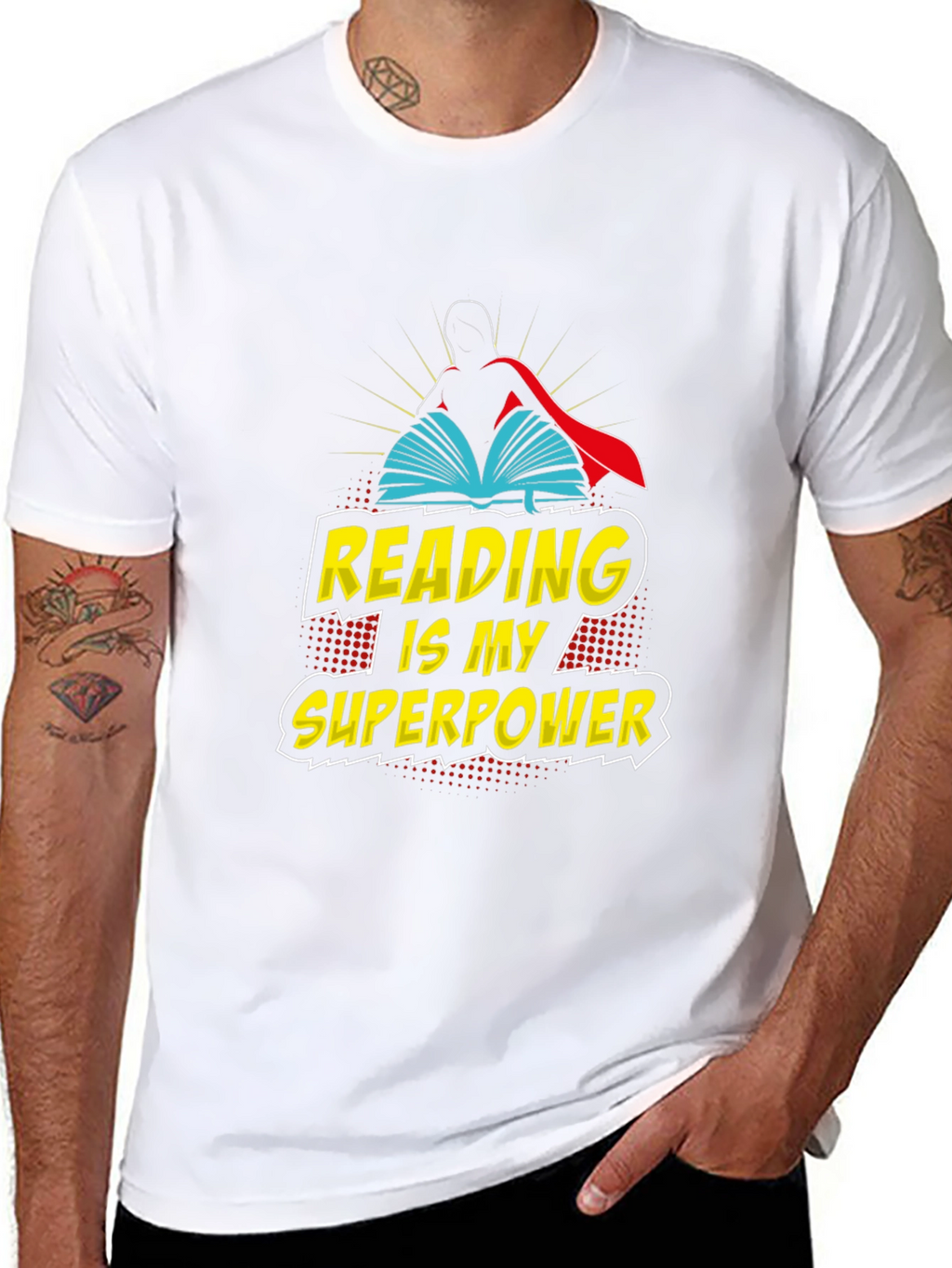 Reading is My Superpower Graphic T-Shirt