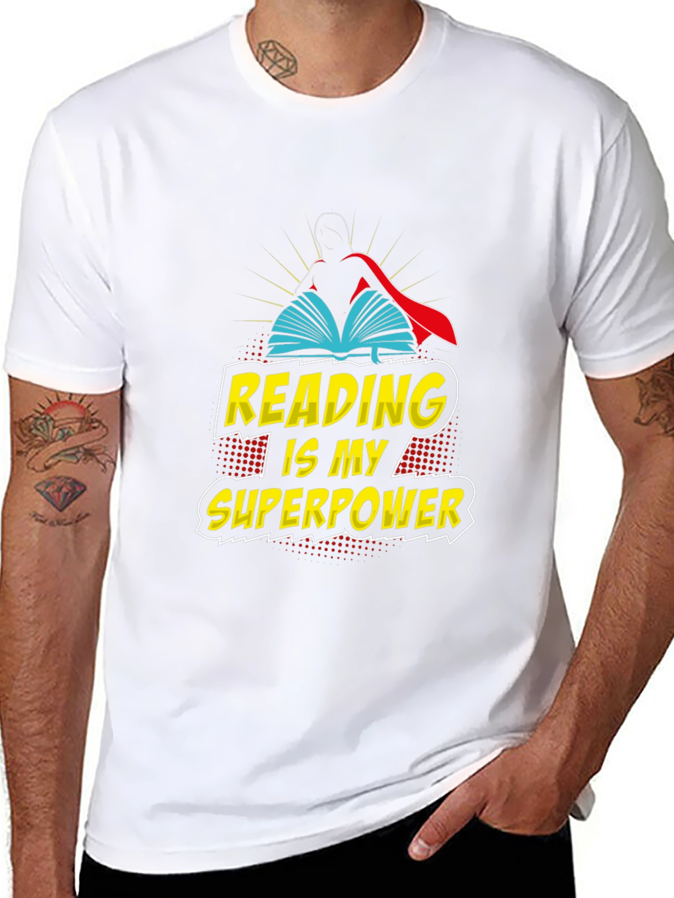 Reading is My Superpower Graphic T-Shirt