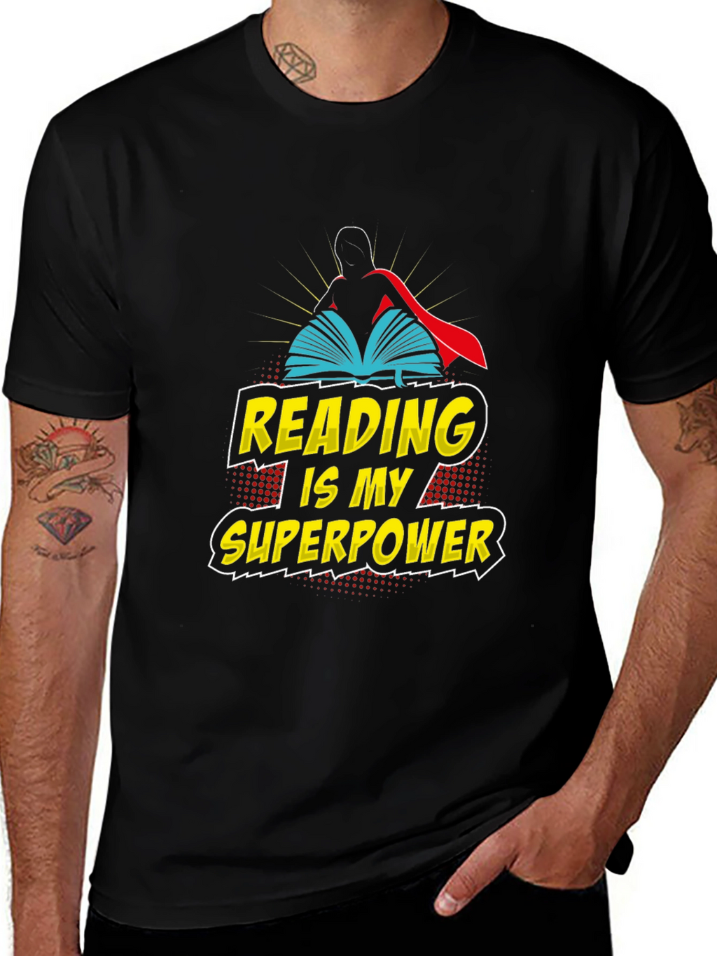 Reading is My Superpower Graphic T-Shirt