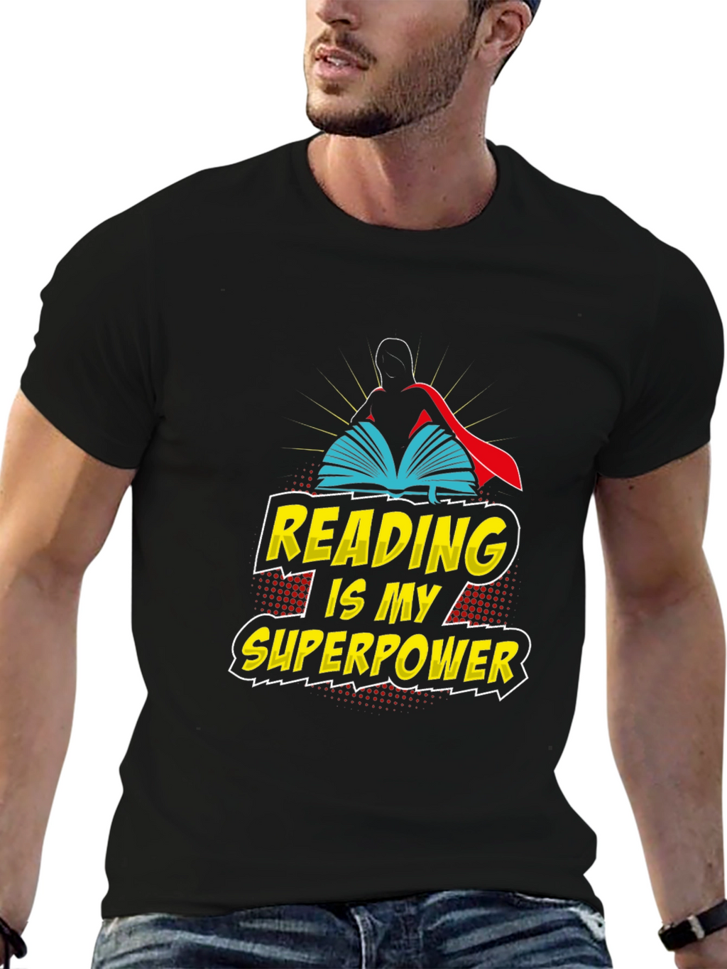 Reading is My Superpower Graphic T-Shirt
