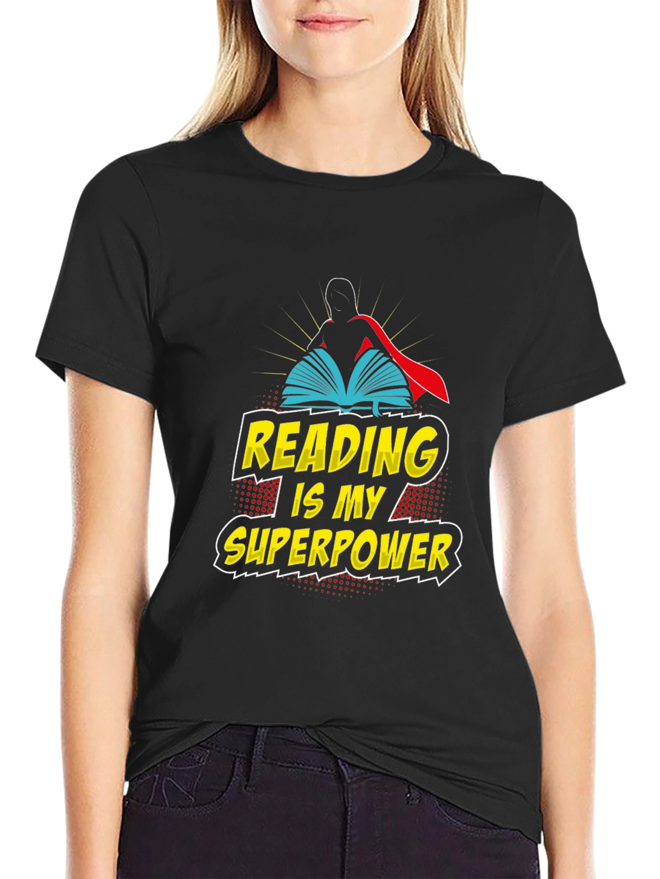 Reading is My Superpower Graphic T-Shirt