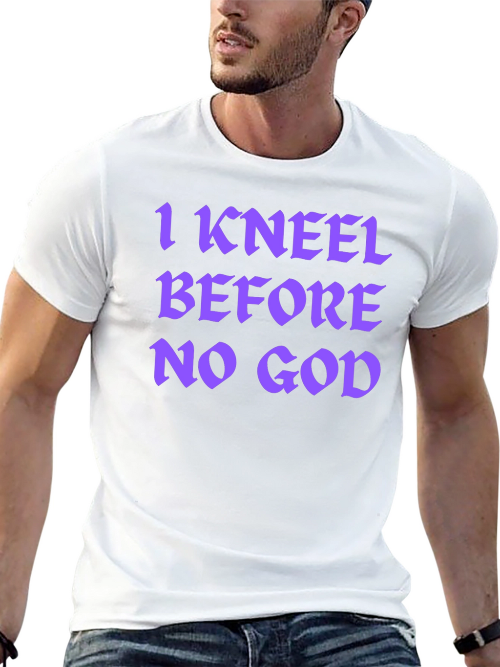 I Kneel Before No God Graphic T-Shirt