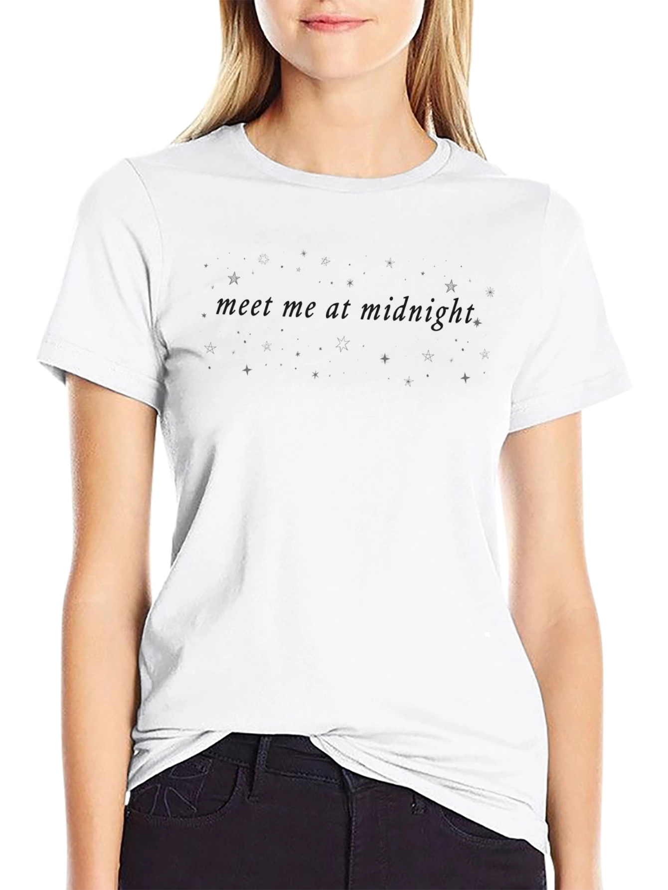 Meet Me at Midnight Black Graphic Tee