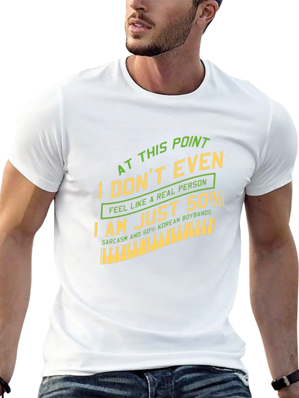 Humorous 50% Korean Boybands Graphic T-Shirt