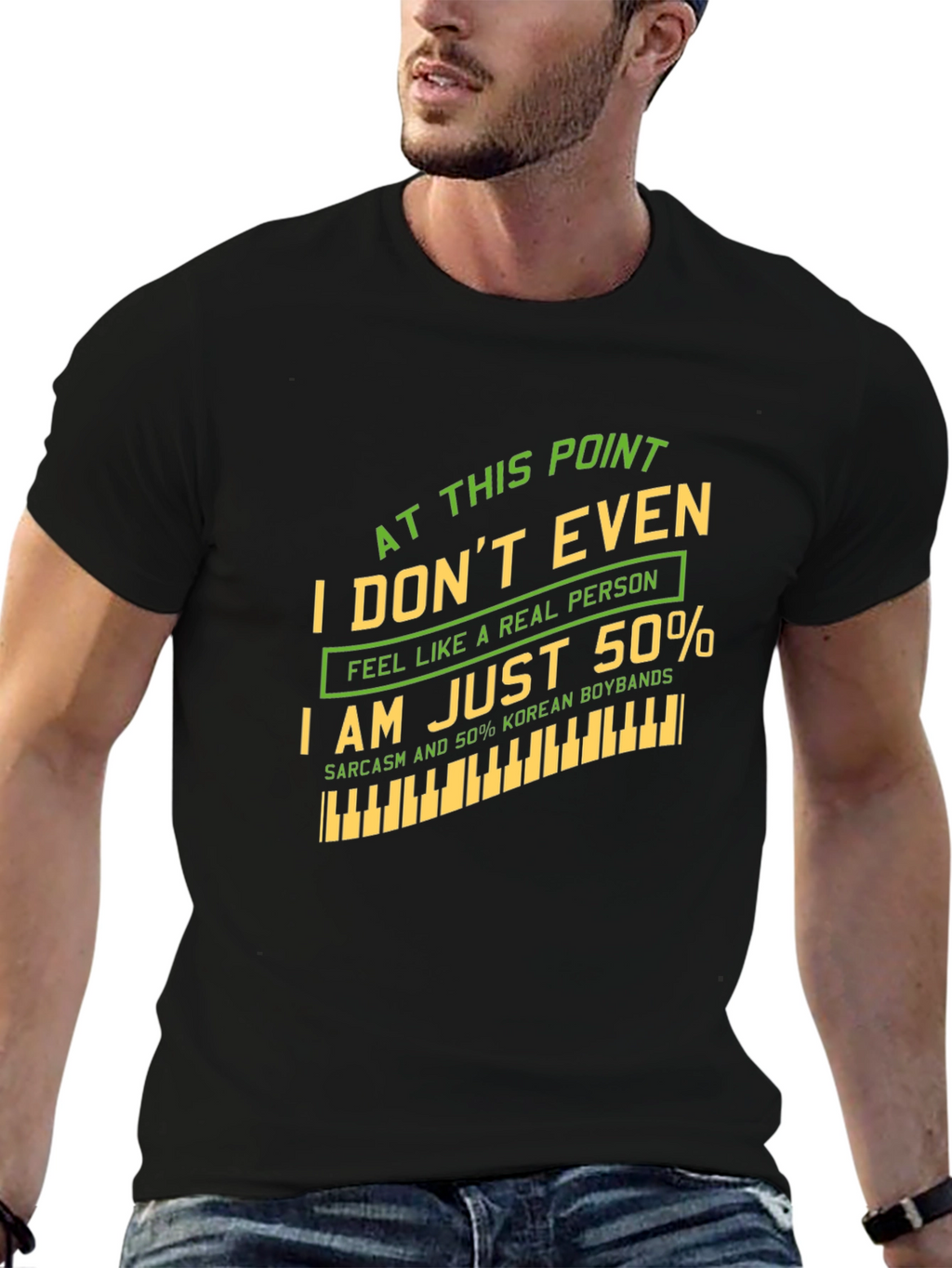 Humorous 50% Korean Boybands Graphic T-Shirt