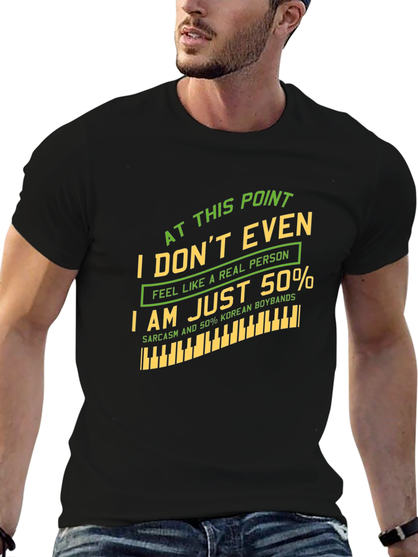 Humorous 50% Korean Boybands Graphic T-Shirt
