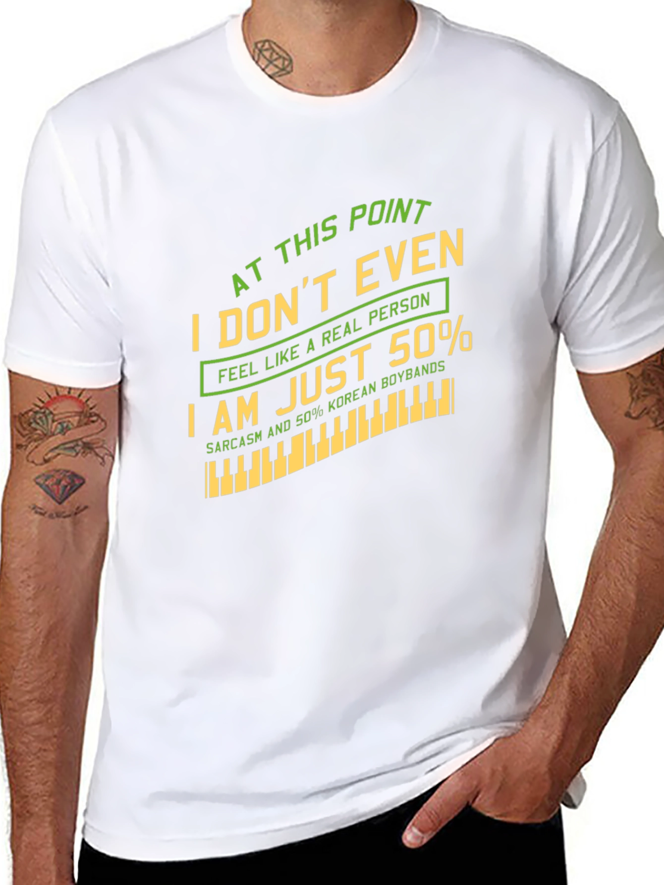 Humorous 50% Korean Boybands Graphic T-Shirt