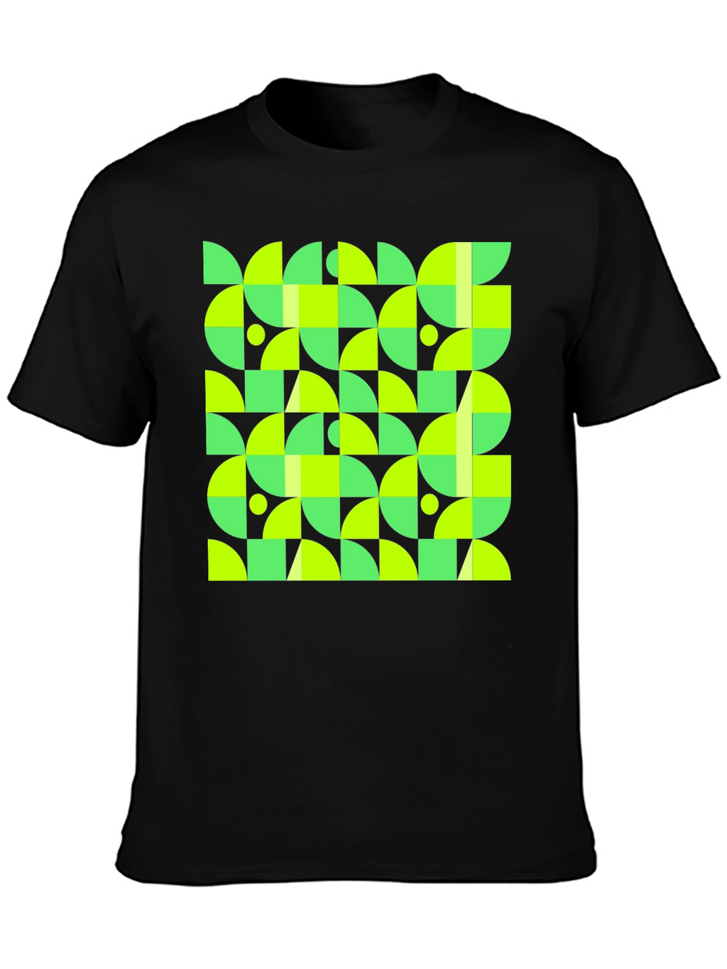 Geometric Pattern Black T-Shirt