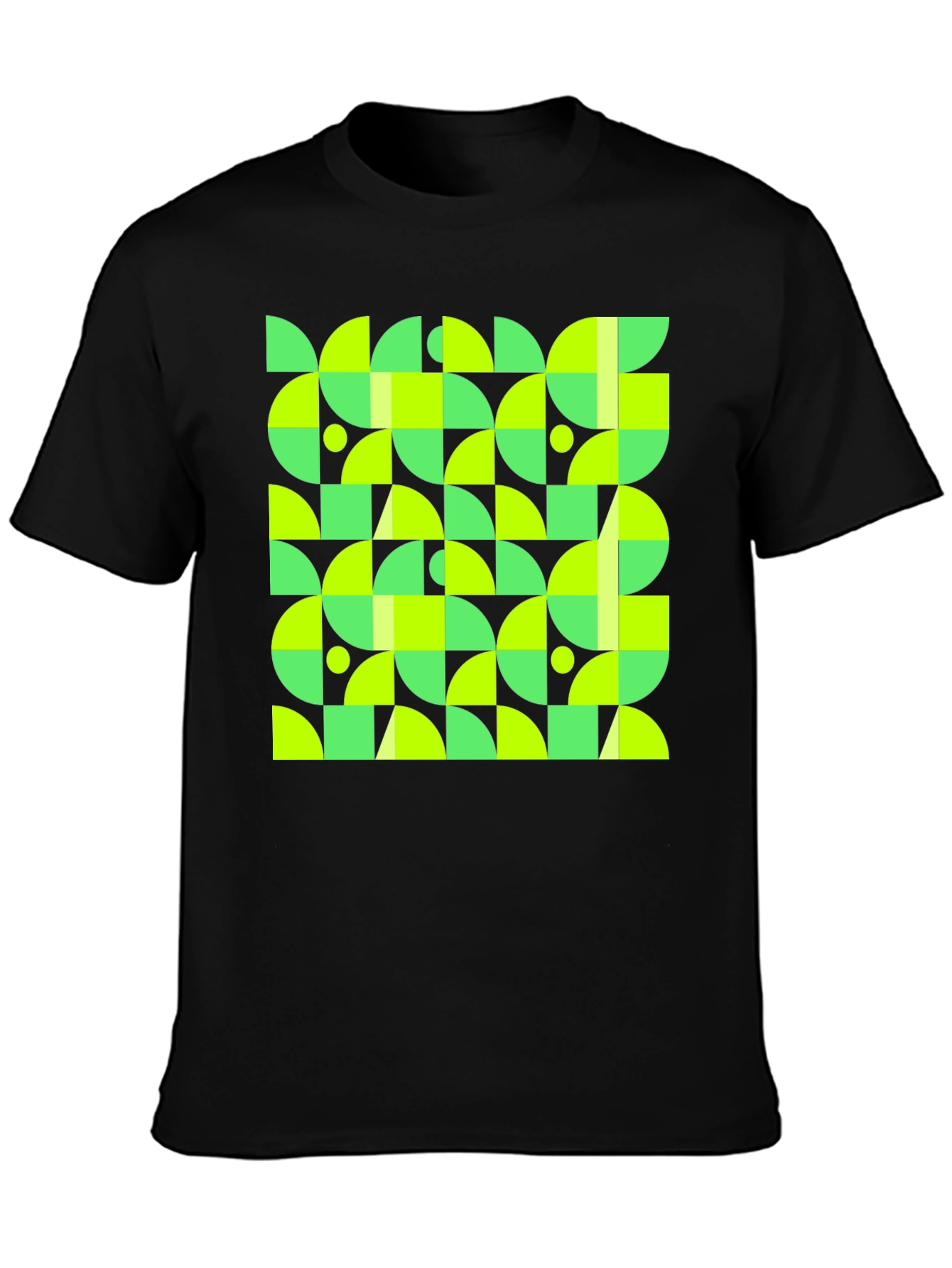 Geometric Pattern Black T-Shirt
