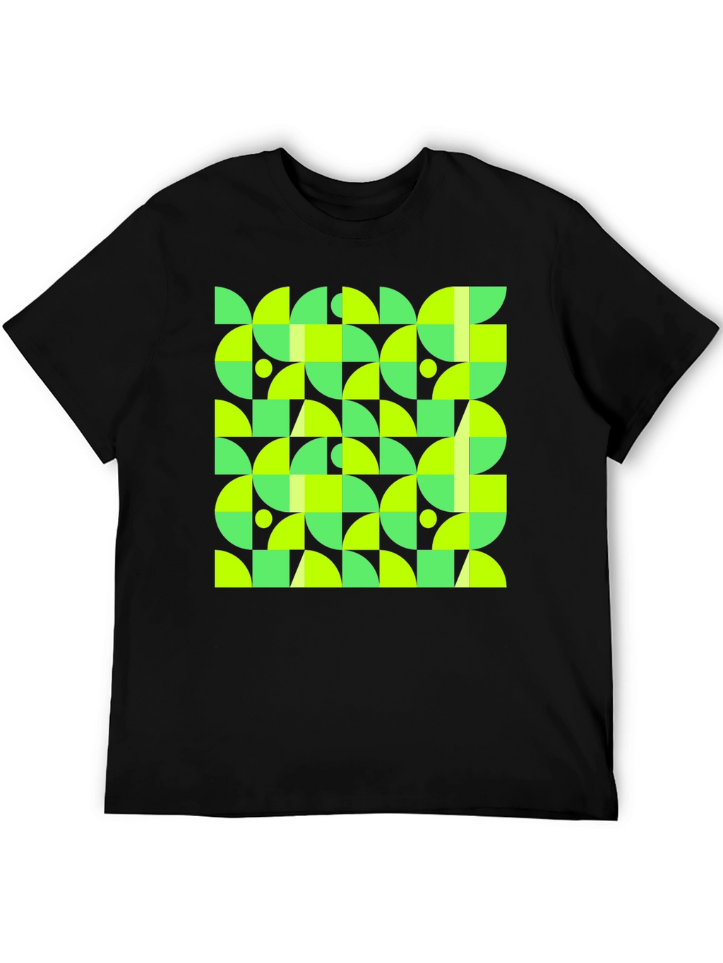 Geometric Pattern Black T-Shirt