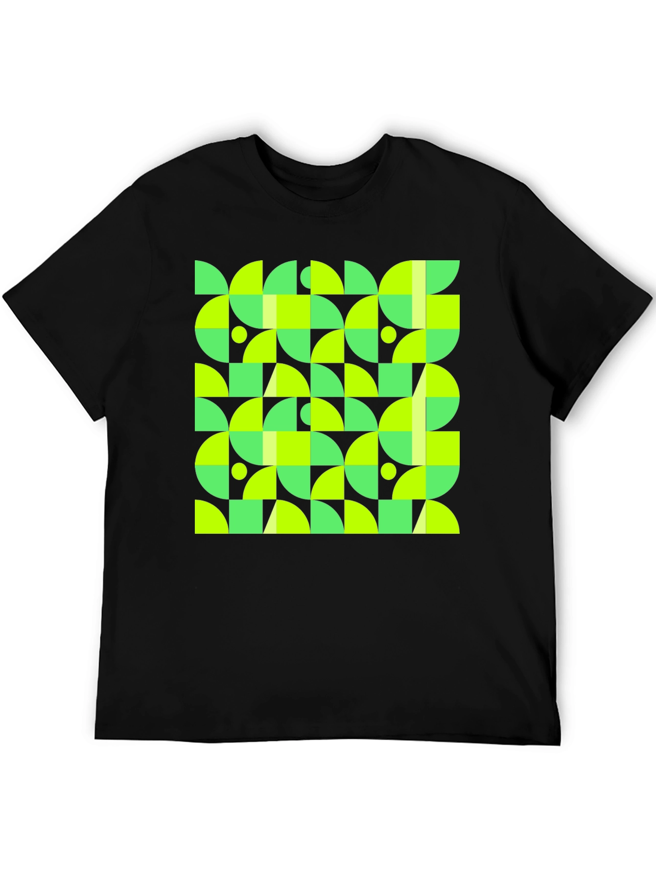 Geometric Pattern Black T-Shirt