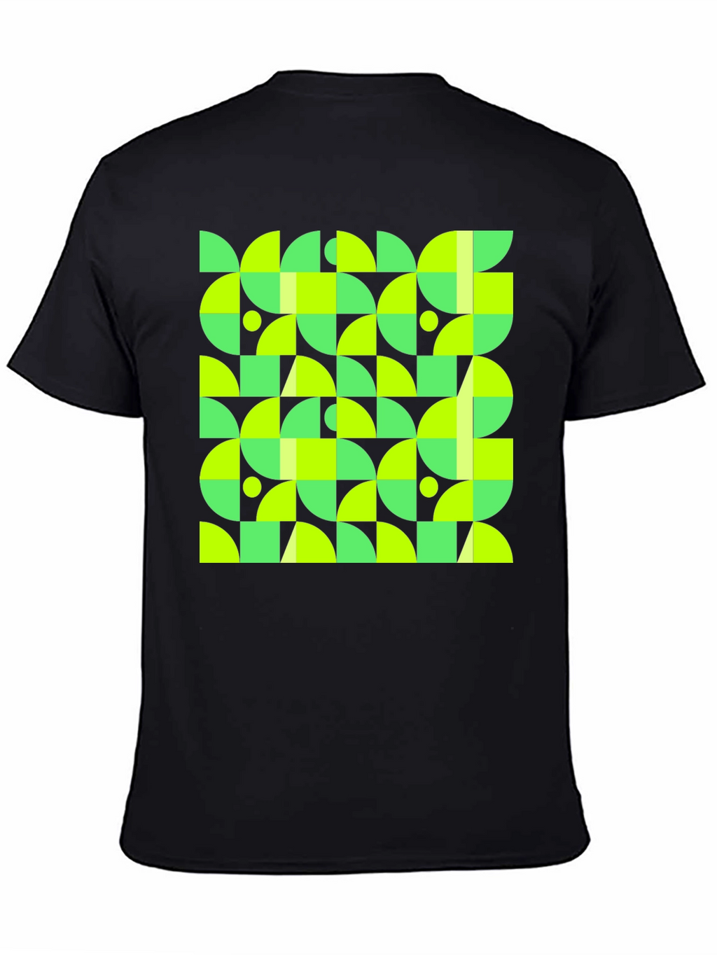 Geometric Pattern Black T-Shirt