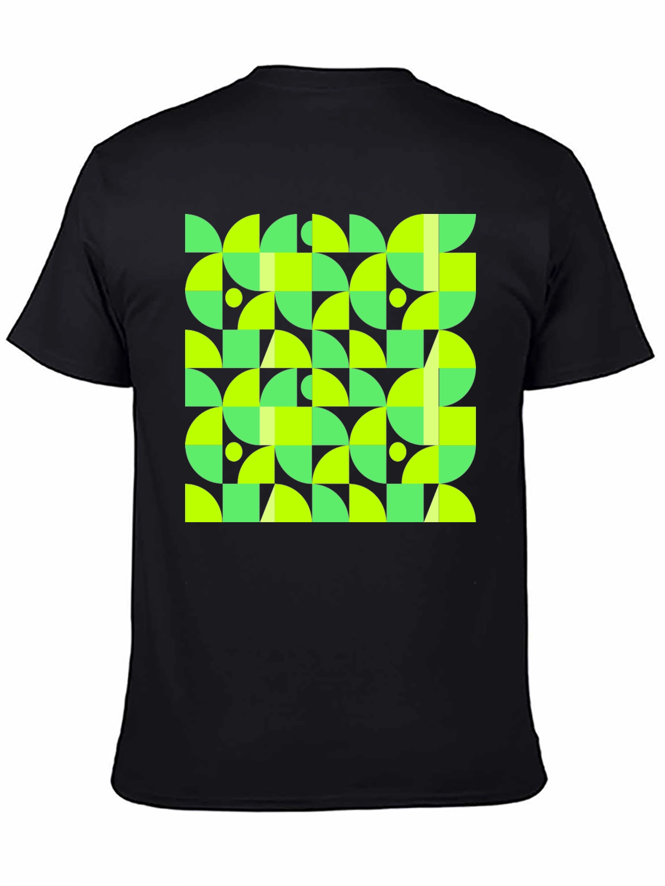 Geometric Pattern Black T-Shirt