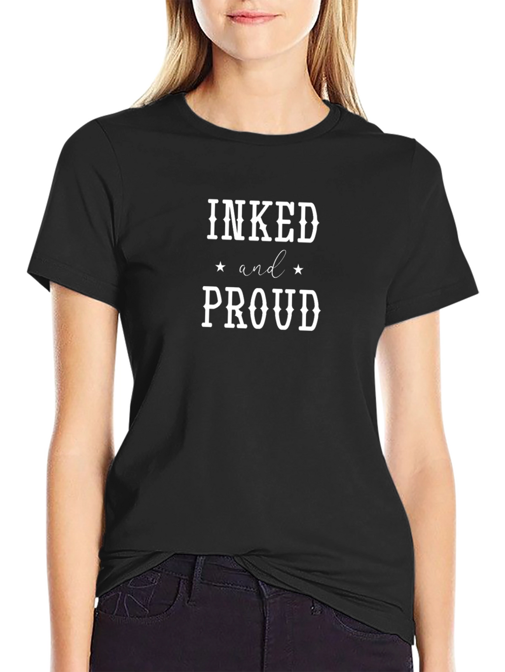 Inked and Proud Graphic Tee - Black Cotton T-Shirt